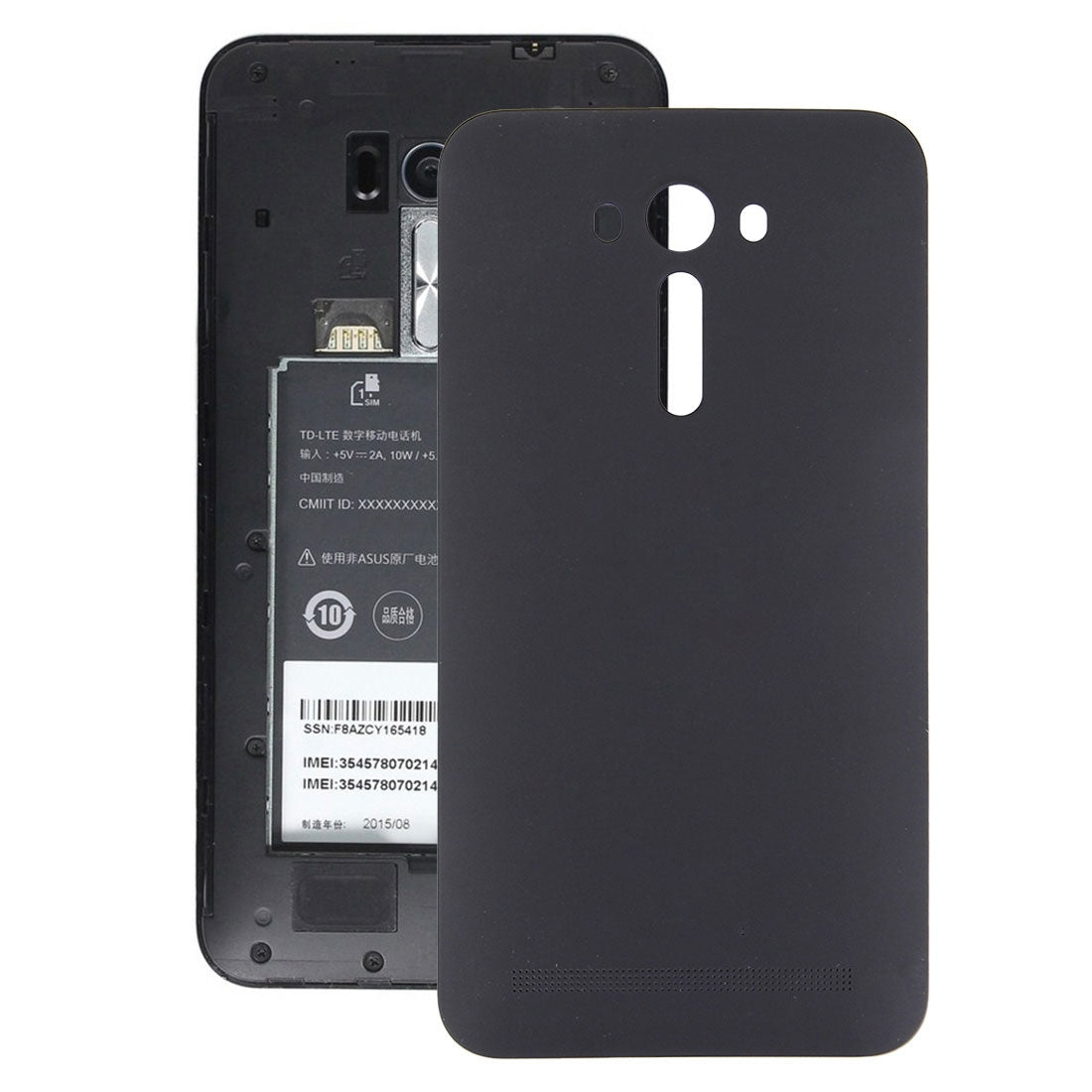 Back Battery Cover for 5.5 inch Asus Zenfone 2 Laser / ZE550KL Black