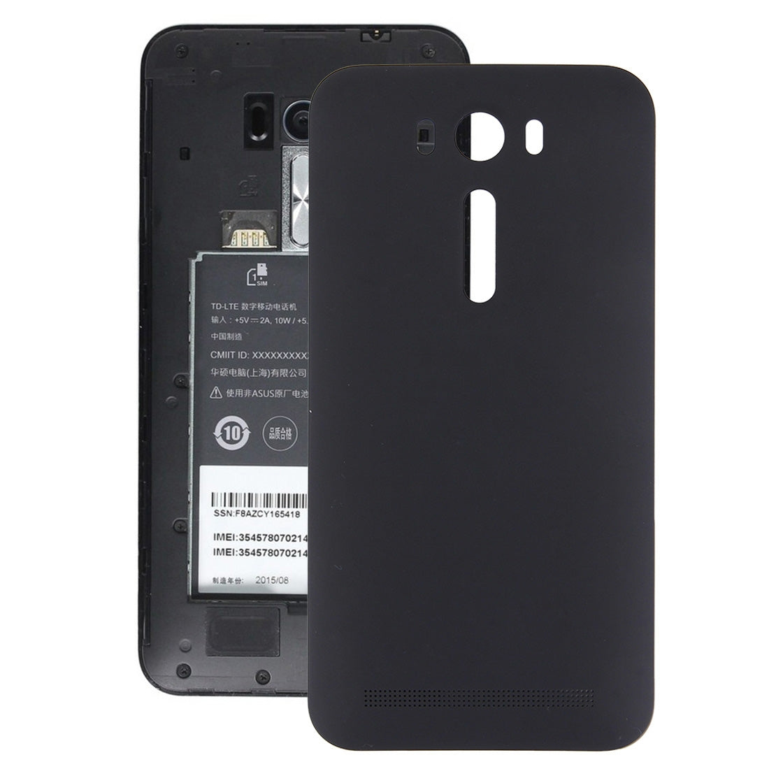 Back Battery Cover for 5 inch Asus Zenfone 2 Laser / ZE500KL Black