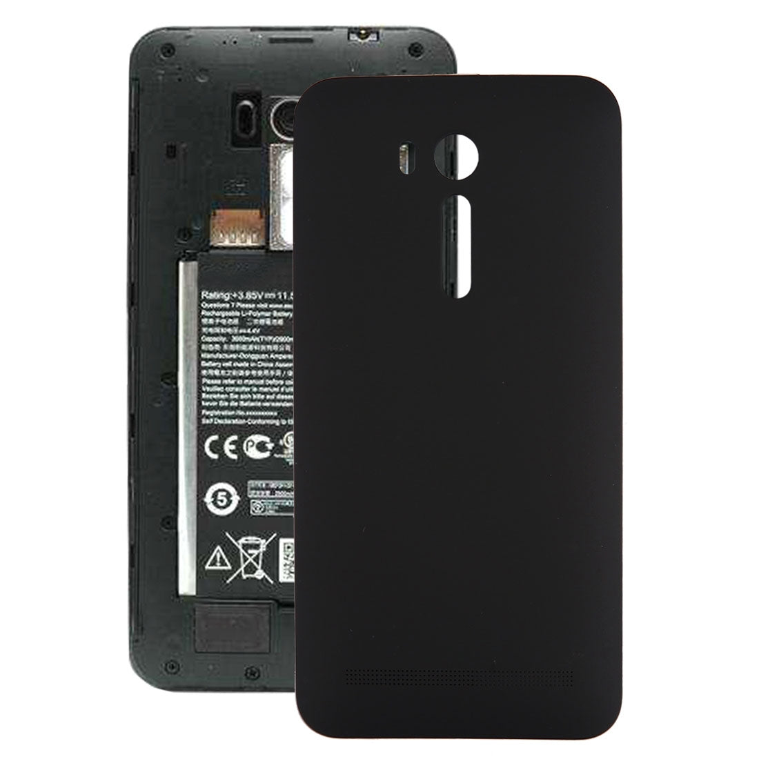 Back Battery Cover for 5.5 inch Asus Zenfone Go / ZB551KL Black