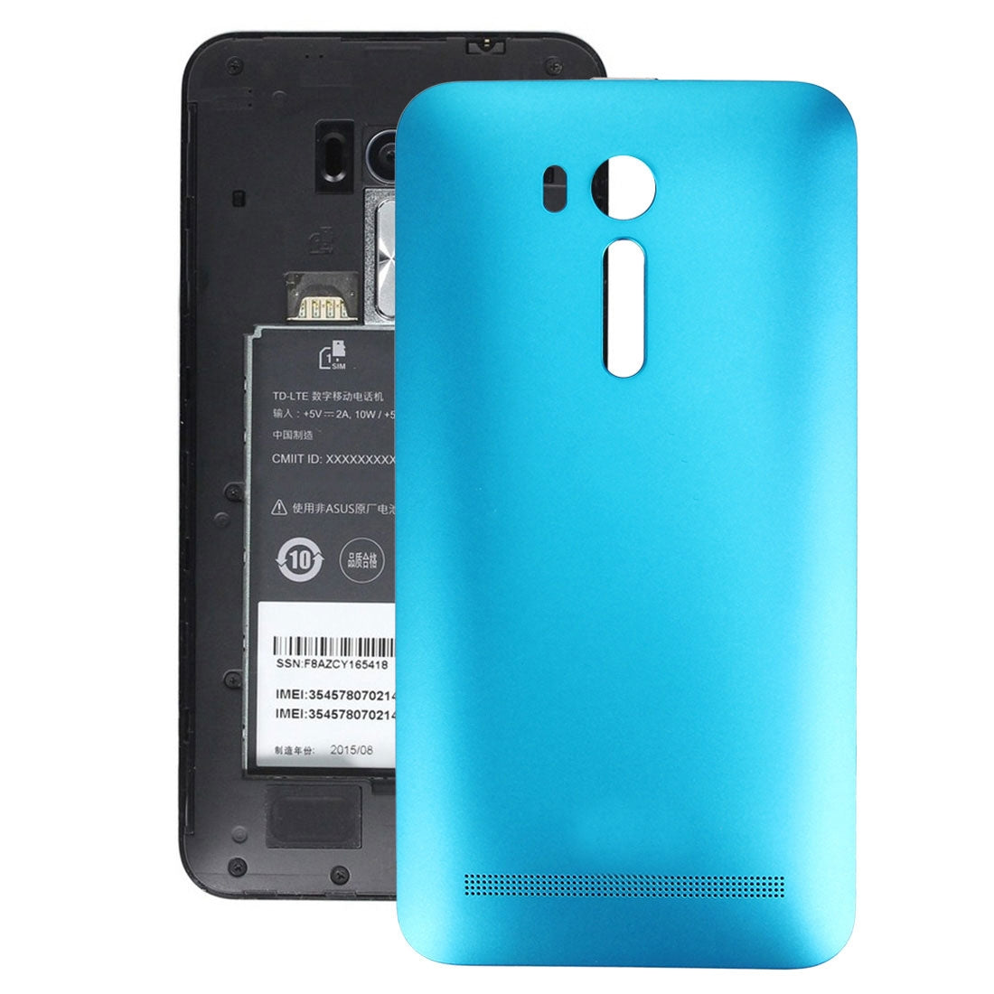 Back Battery Cover for 5.5 inch Asus Zenfone Go / ZB551KL Blue