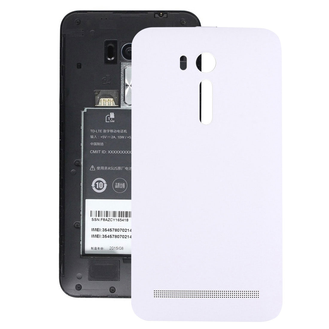 Back Battery Cover for 5.5 inch Asus Zenfone Go / ZB551KL White