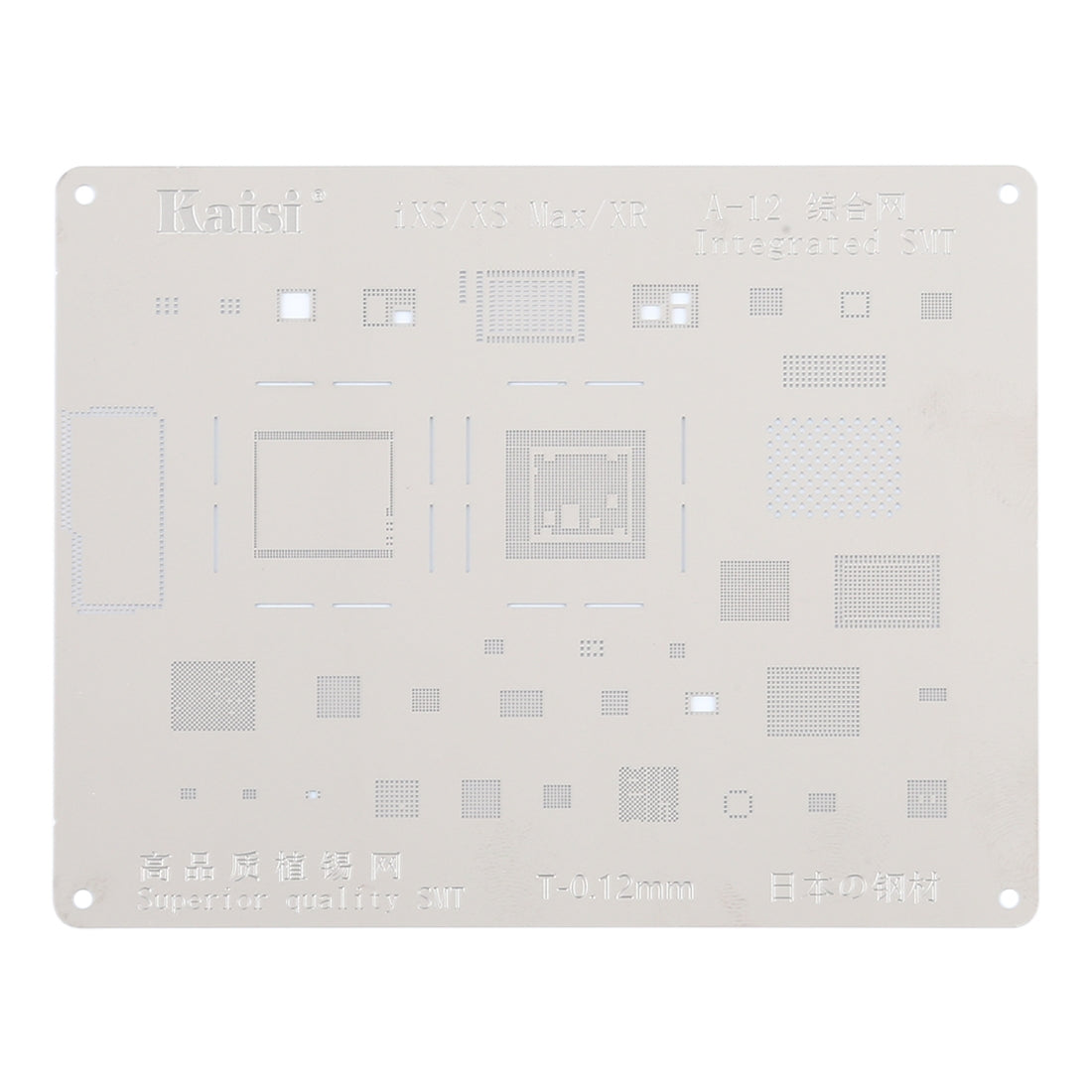 A-12 IC Chip BGA Reballing Stencil Kits Set Tin Plate For iPhone XS Max / XS / XR