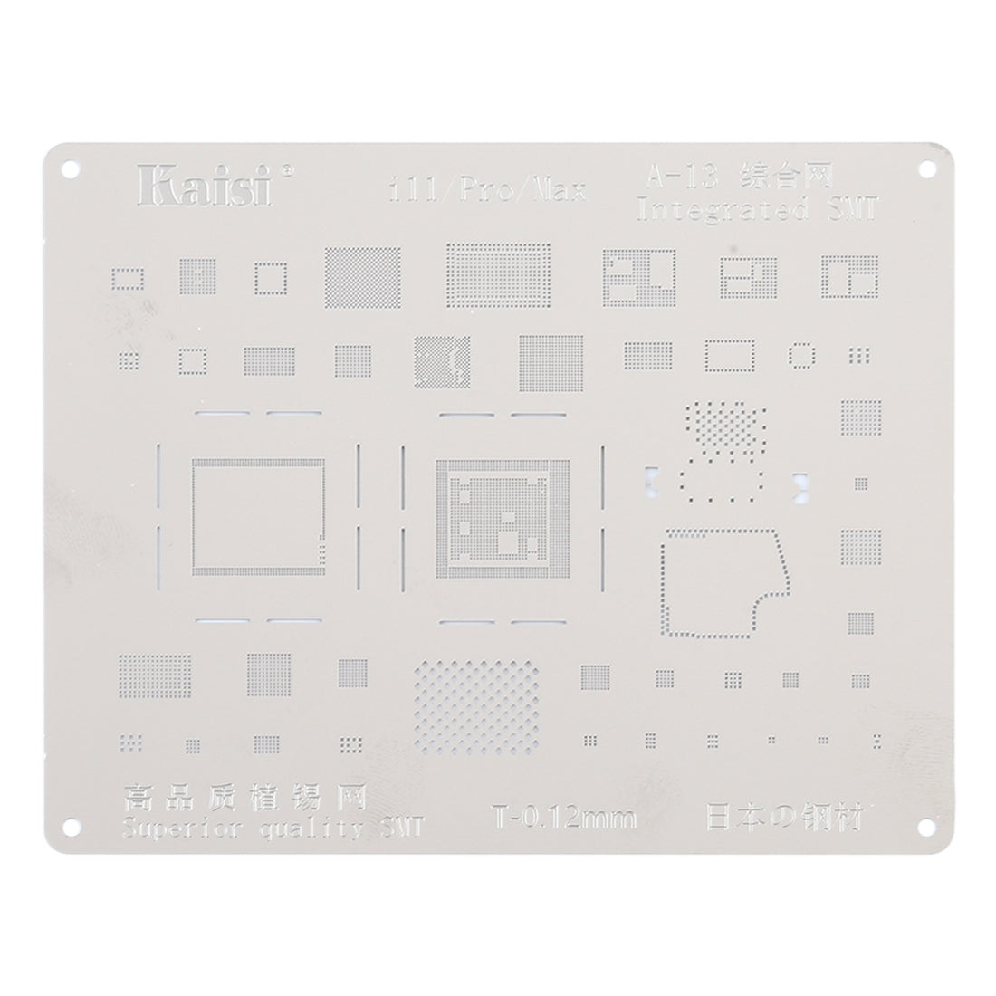 A-13 IC Chip BGA Reballing Stencil Kits Set Tin Plate For iPhone 11 / 11 Pro / 11 Pro Max