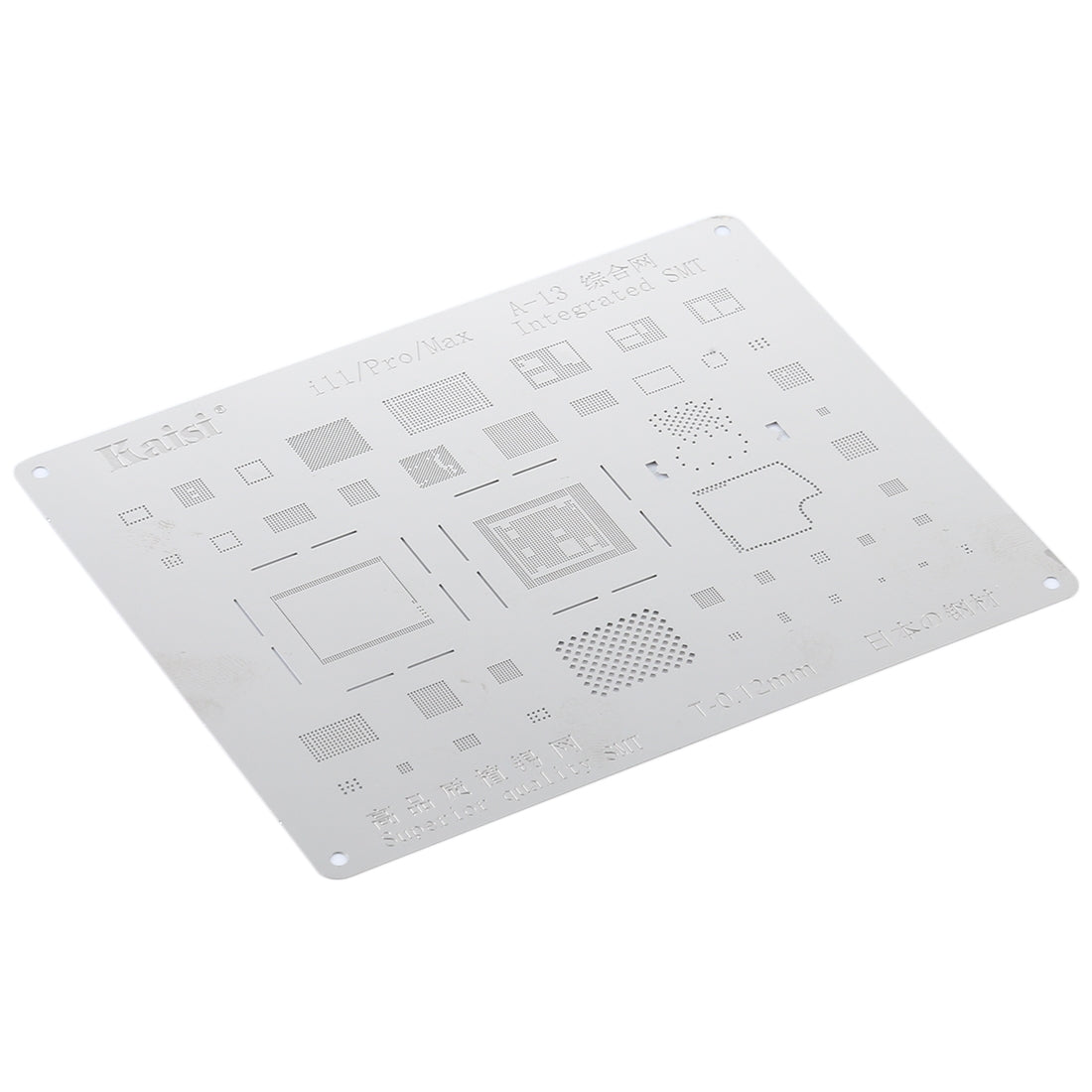 A-13 IC Chip BGA Reballing Stencil Kits Set Tin Plate For iPhone 11 / 11 Pro / 11 Pro Max