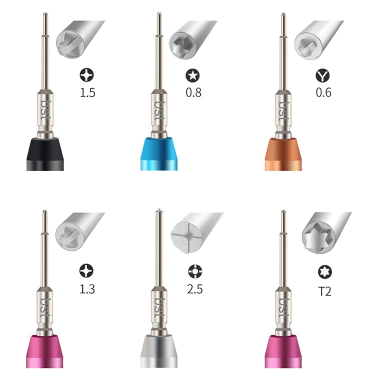 BST-899 6 in 1 3D High Precision Aviation Aluminum Antiskid Screwdriver