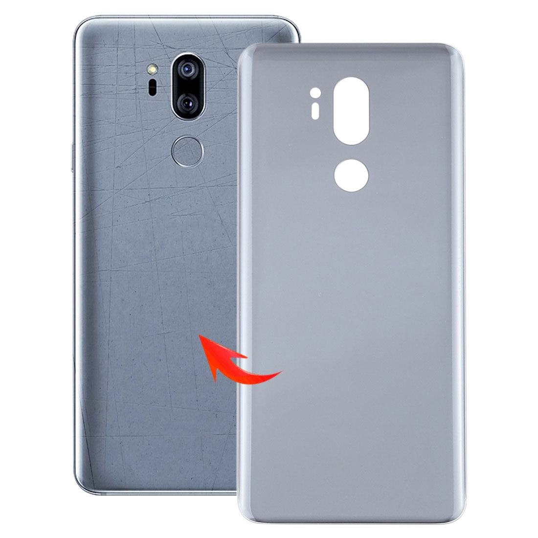 Back Cover for LG G7 ThinQ Silver
