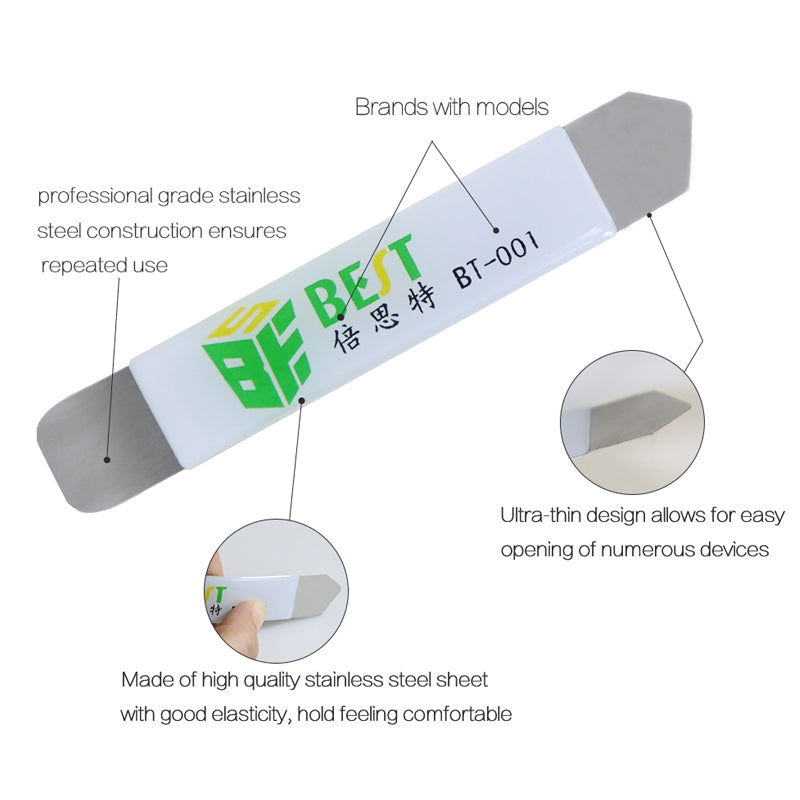 2 PCS BST-001 Stainless Steel Blade Thin Pry Spudger