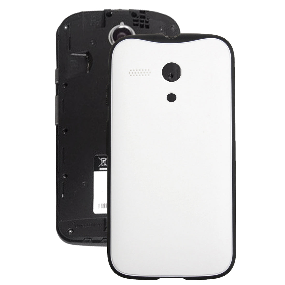 Anti-shock Battery Back Cover for Motorola Moto G  White + Black