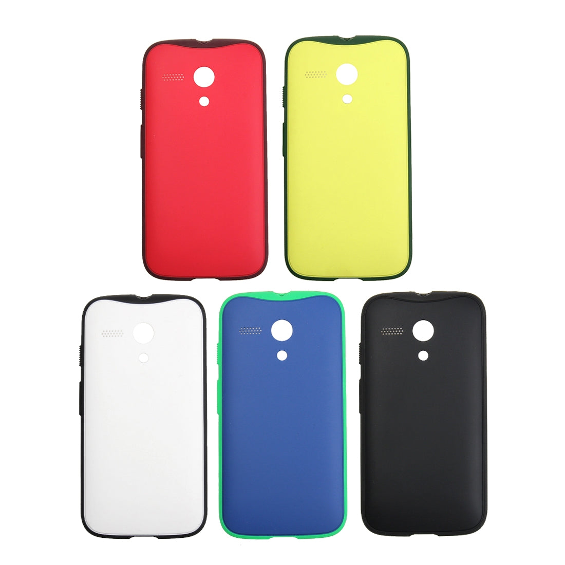 Anti-shock Battery Back Cover for Motorola Moto G  White + Black
