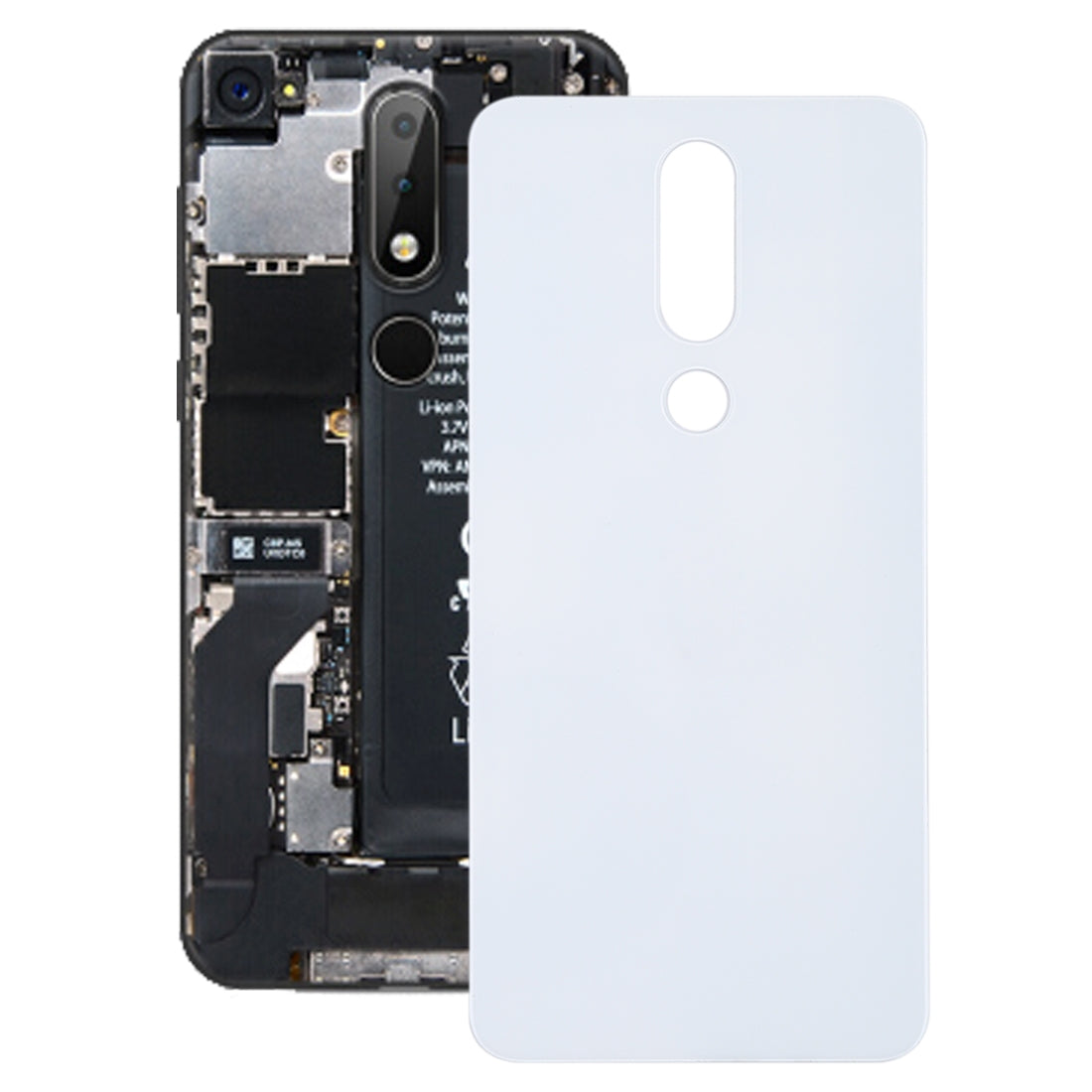 Back Cover for Nokia X6  2018 White