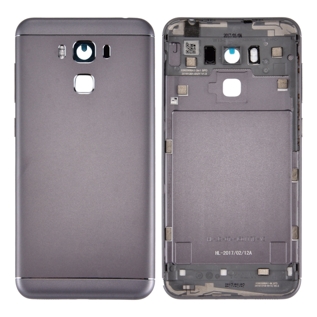 Aluminum Alloy Back Battery Cover for Asus ZenFone 3 Max / ZC553KL  Grey