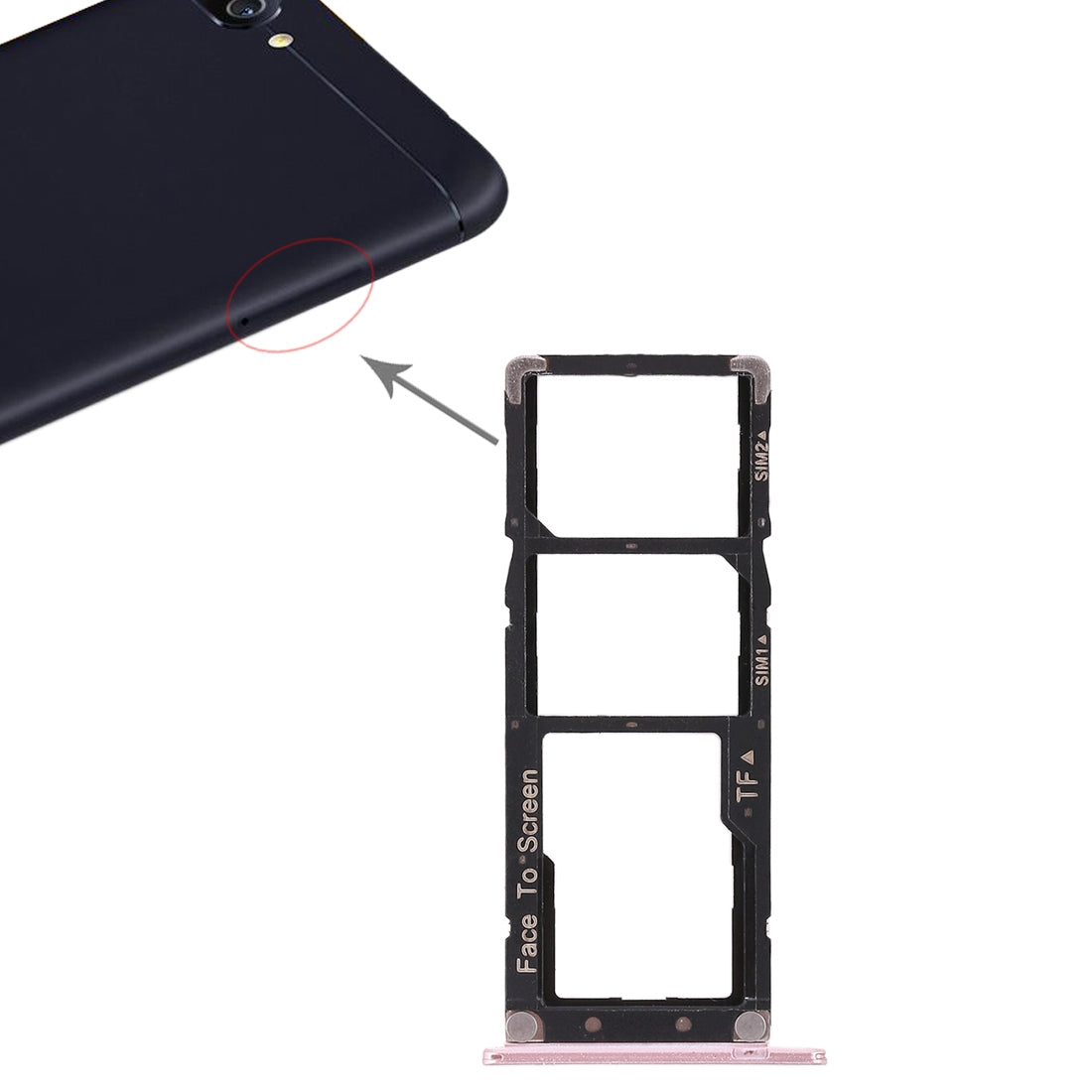 2 SIM Card Tray + Micro SD Card Tray for Asus ZenFone 4 Max ZC520KL Rose Gold
