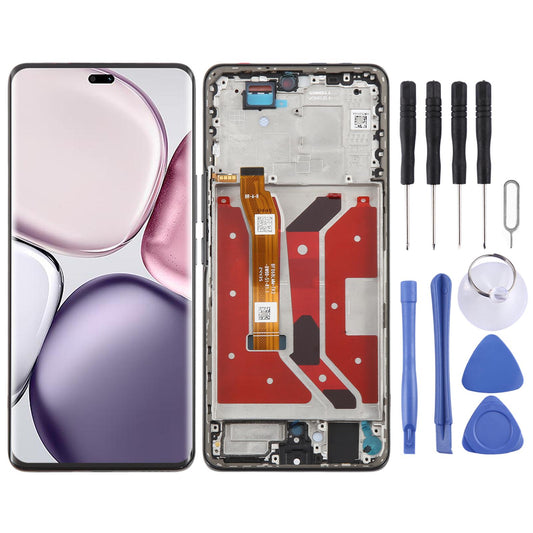 For Honor X9c LCD Screen Digitizer Full Assembly with Frame  Black