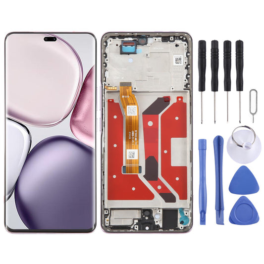 For Honor X9c LCD Screen Digitizer Full Assembly with Frame  Purple