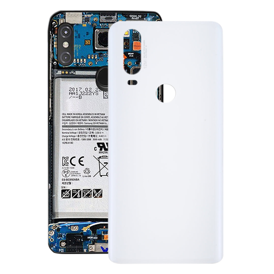 Battery Back Cover for Motorola Moto One Action White