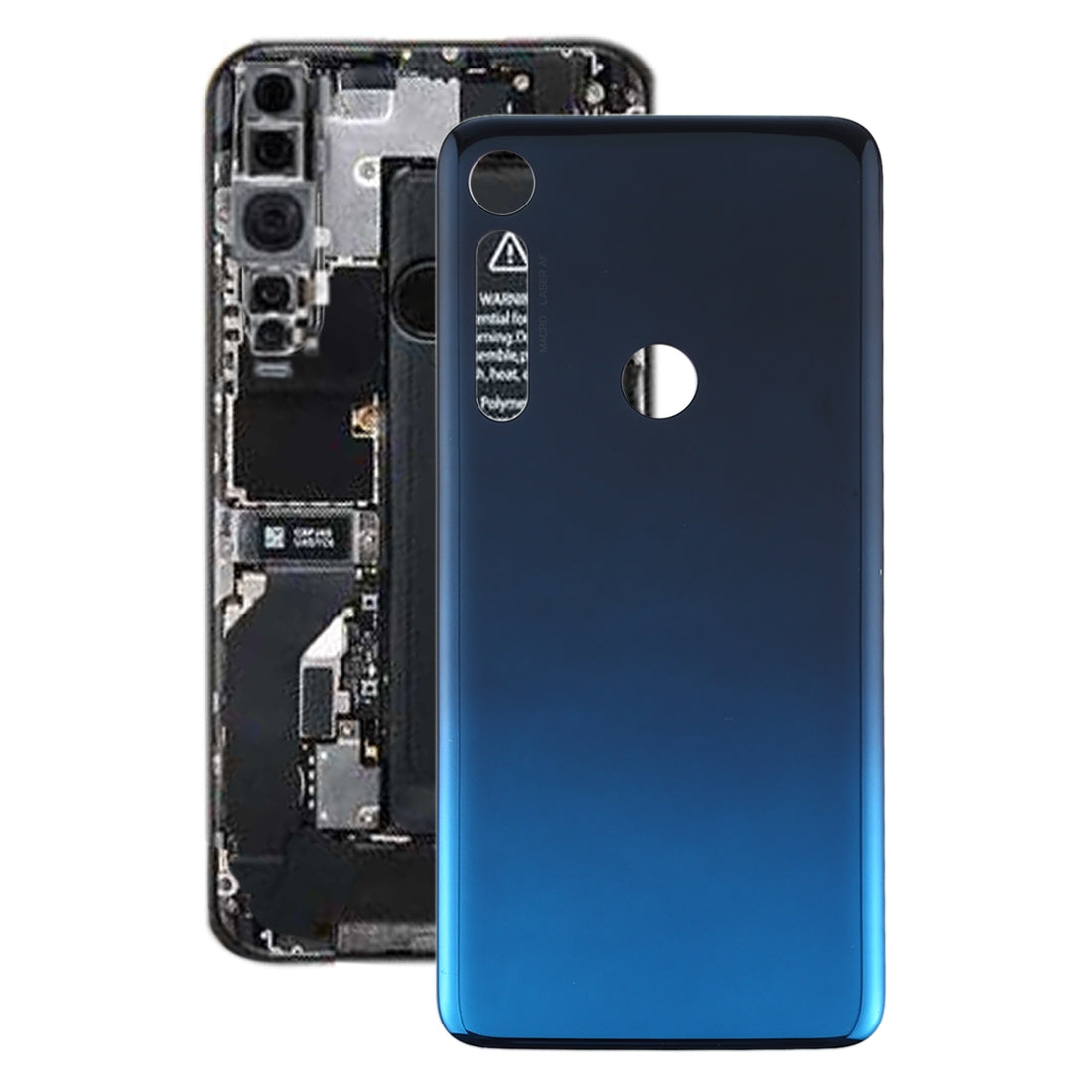 Battery Back Cover for Motorola Moto One Macro  Blue