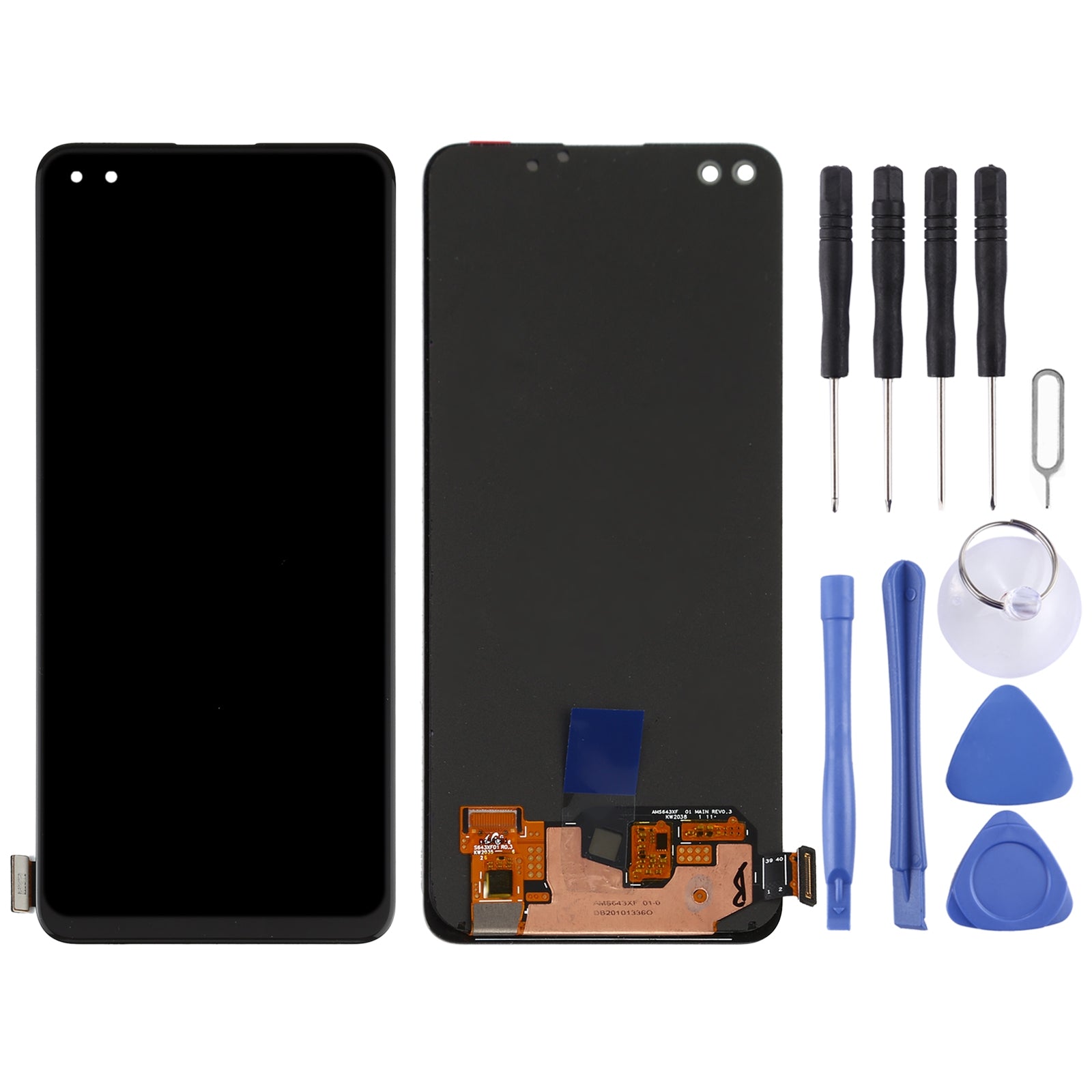 AMOLED Material LCD Screen and Digitizer Full Assembly for OPPO Reno4 4G