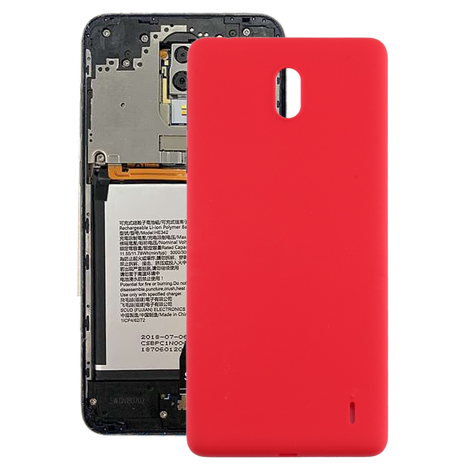 Battery Back Cover for Nokia 1 Plus / 1.1 Plus / TA-1130 / TA-1111 / TA-1123 / TA-1127 / TA-1131 Red