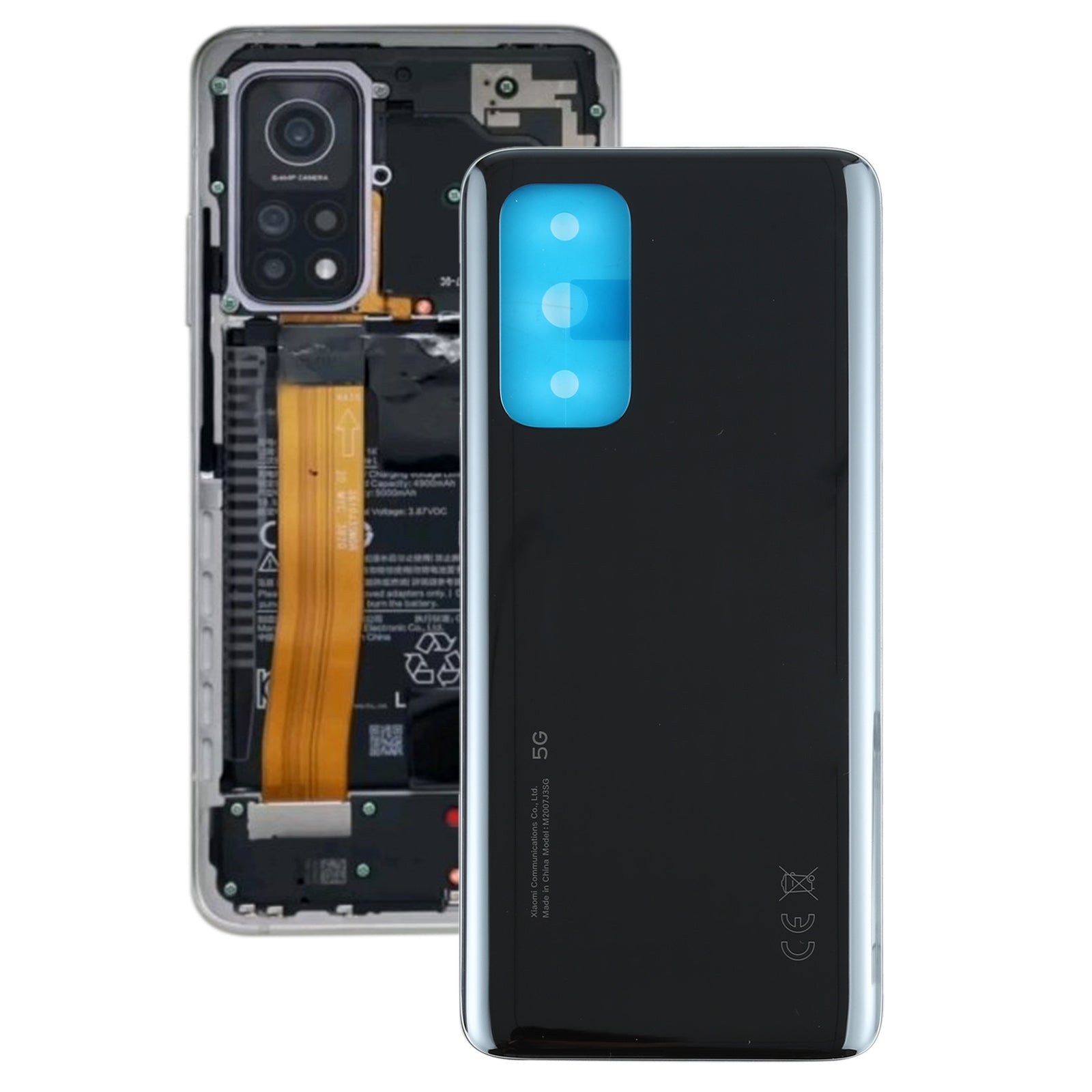 Battery Back Cover for Xiaomi Redmi K30S M2007J3SC Black