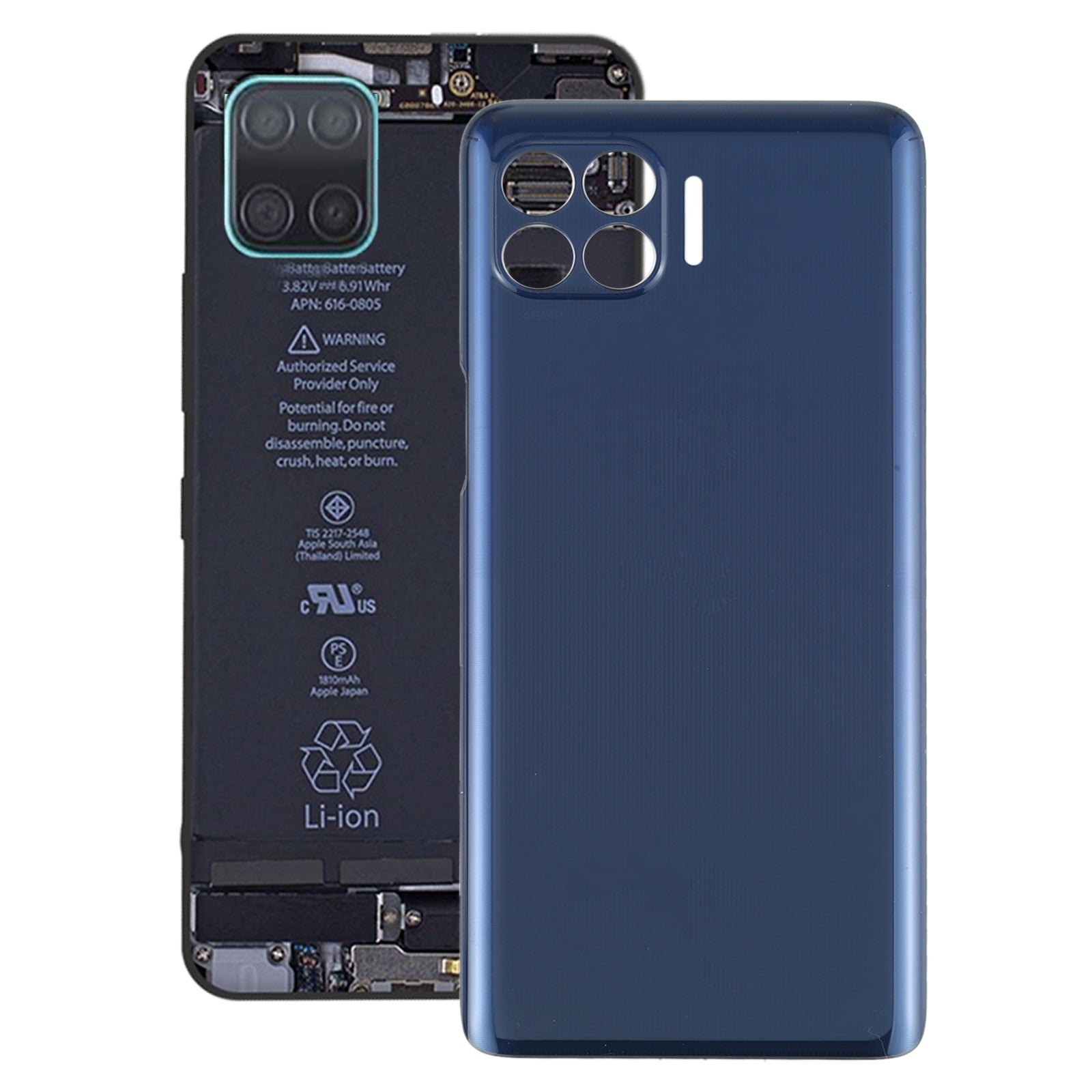 Battery Back Cover for Motorola One 5G UW / One 5G / Moto G 5G Plus / XT2075 XT2075-2 XT2075-3 Blue