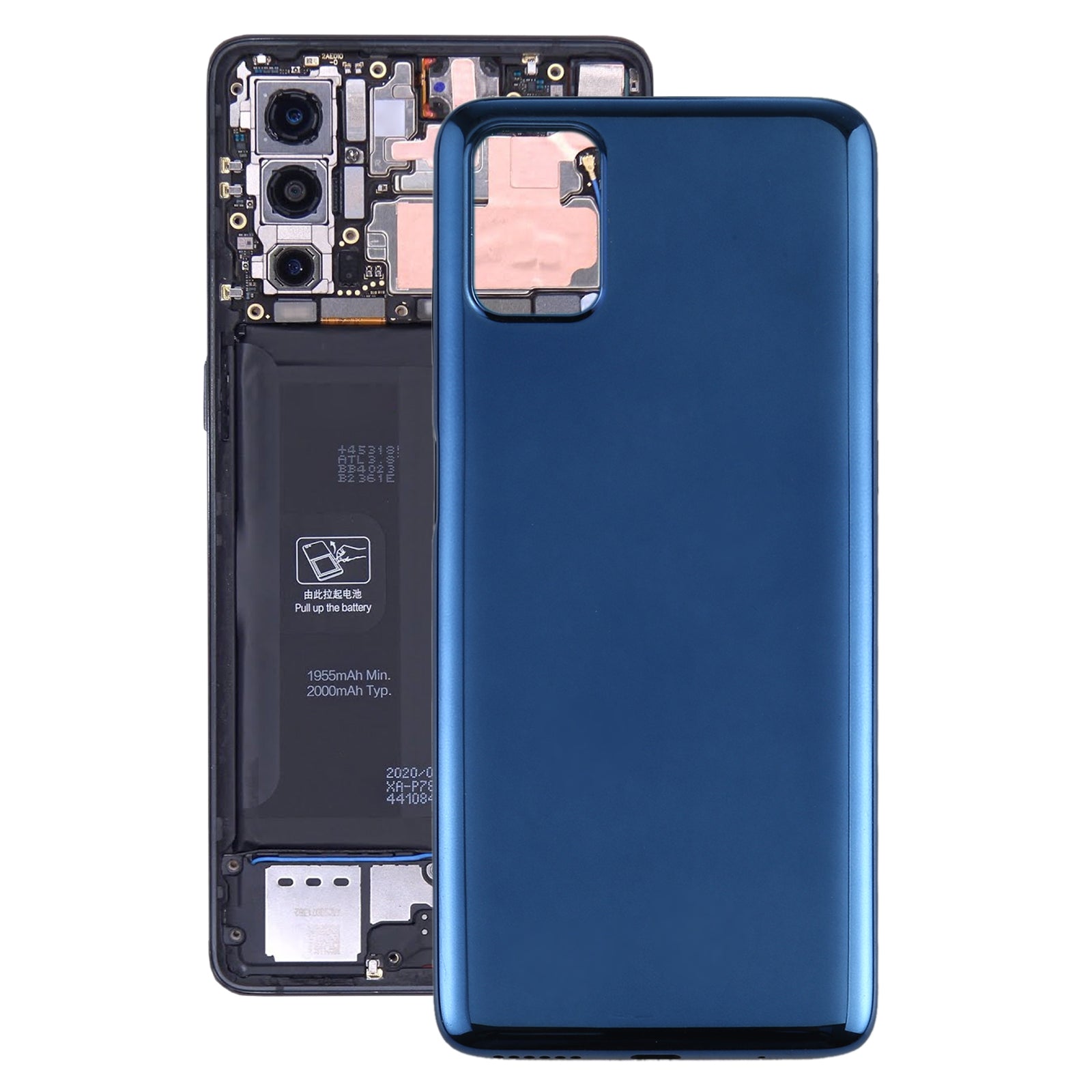 Battery Back Cover for Motorola Moto G9 Plus XT2087-1 Blue