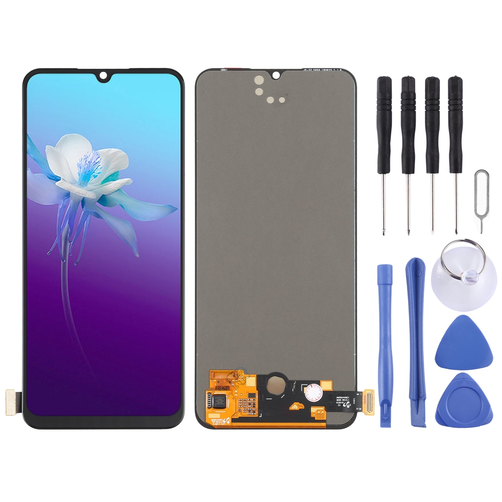 AMOLED Material LCD Screen and Digitizer Full Assembly for vivo V20 / V20 SE / V20 2021 / V21e 5G V2040, V2043_21, V2055