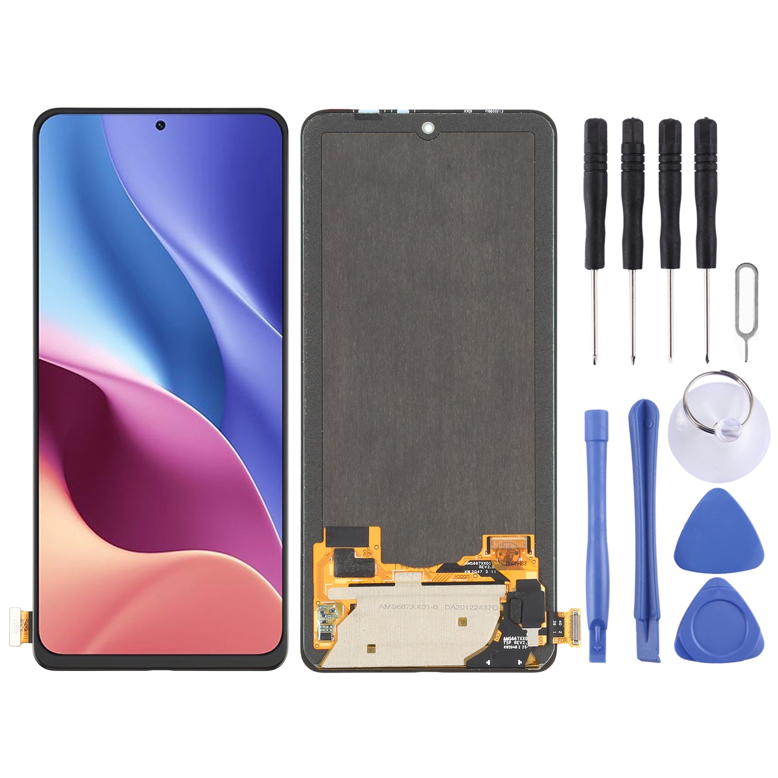 AMOLED Material LCD Screen and Digitizer Full Assembly for Xiaomi Redmi K40 Pro / Redmi K40 M2012K11AC M2012K11C