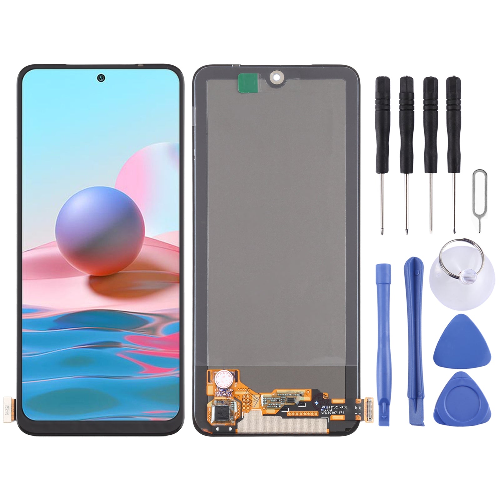 AMOLED Material LCD Screen and Digitizer Full Assembly for Xiaomi Redmi Note 10 4G / Redmi Note 10S / Redmi Note 11 SE India / Poco M5s  M2101K7AI, M2101K7AG