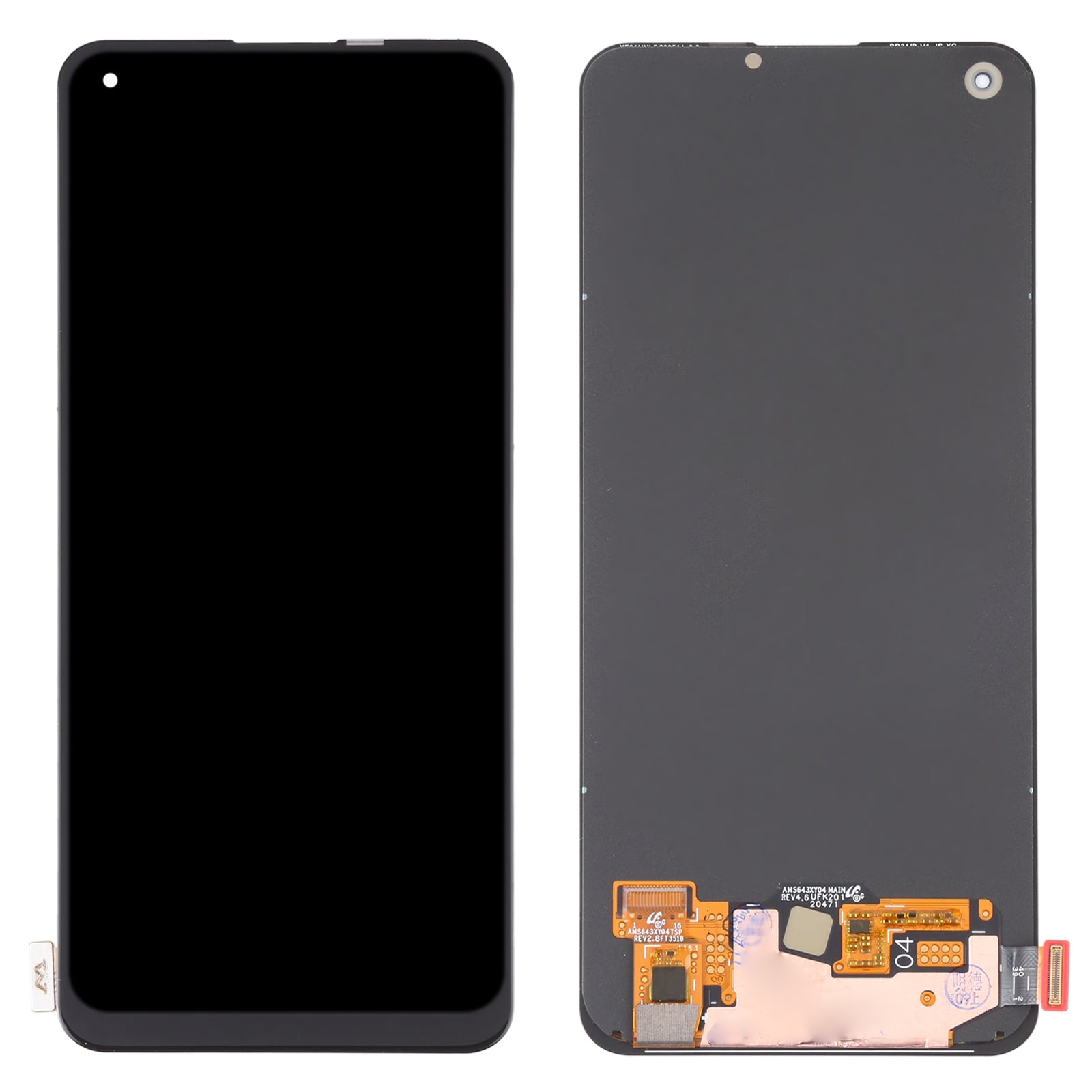 AMOLED Material LCD Screen and Digitizer Full Assembly for OPPO Realme V15 5G
