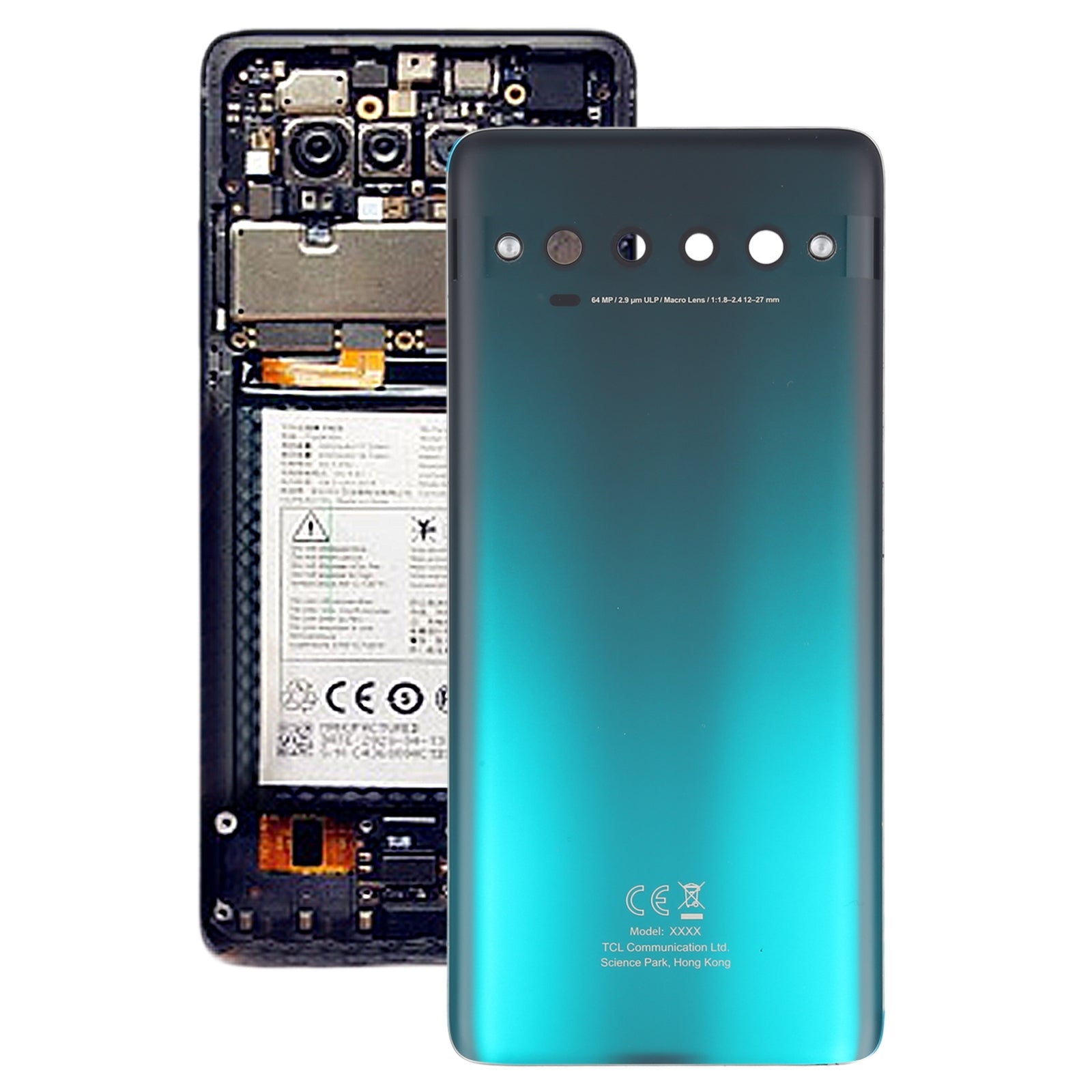 Battery Back Cover for TCL 10 Pro T799B T799H Green