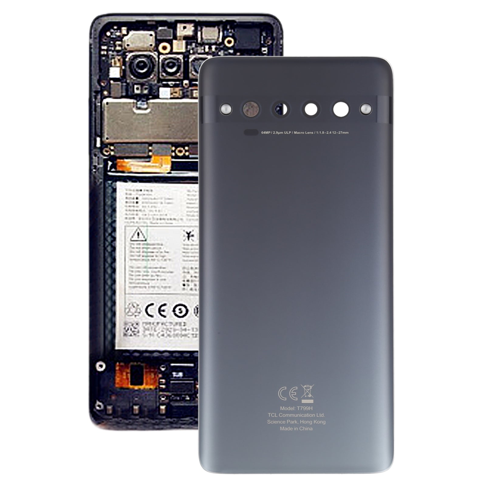 Battery Back Cover for TCL 10 Pro T799B T799H Grey