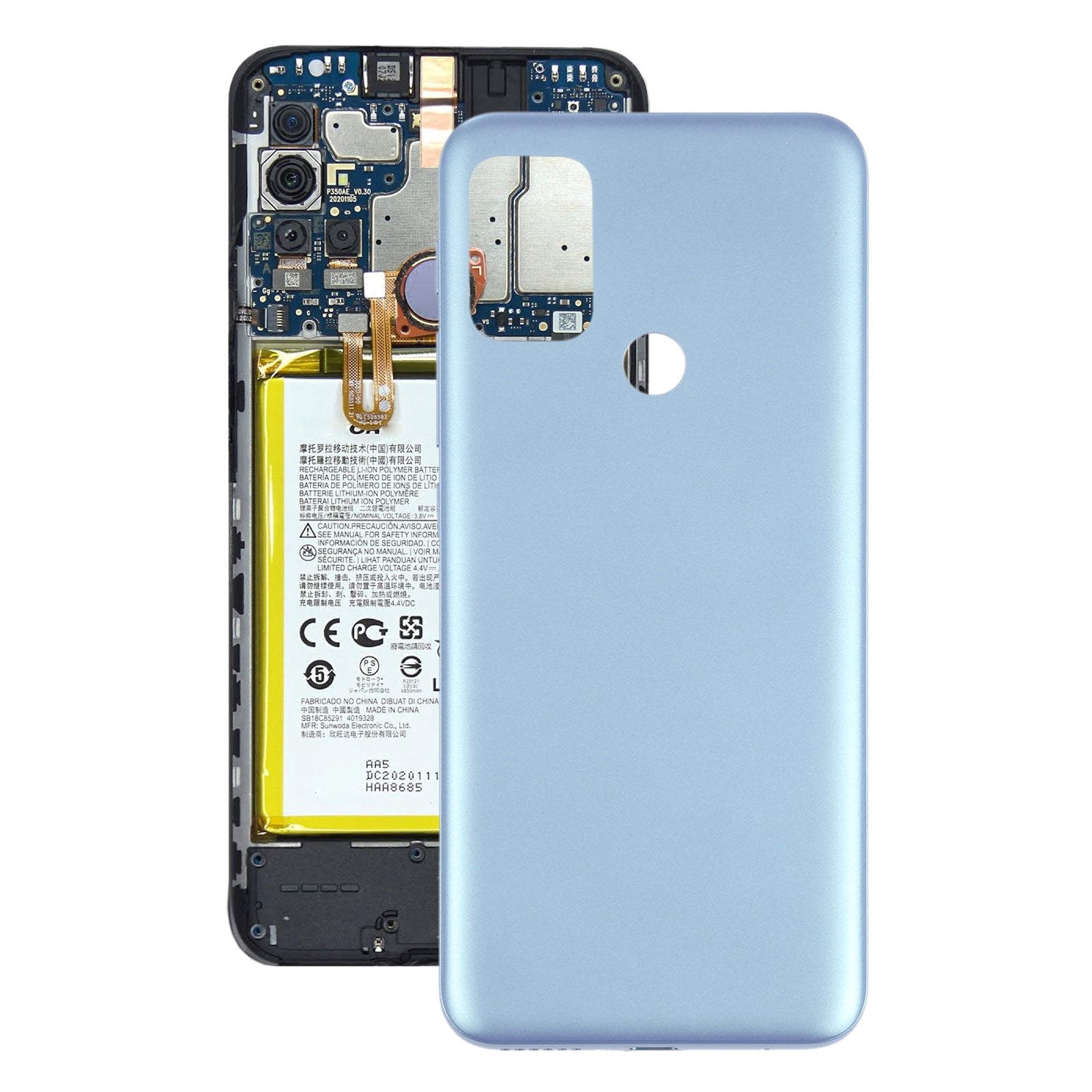 Battery Back Cover for Motorola Moto G20 XT2138-1 XT2138-2  Blue