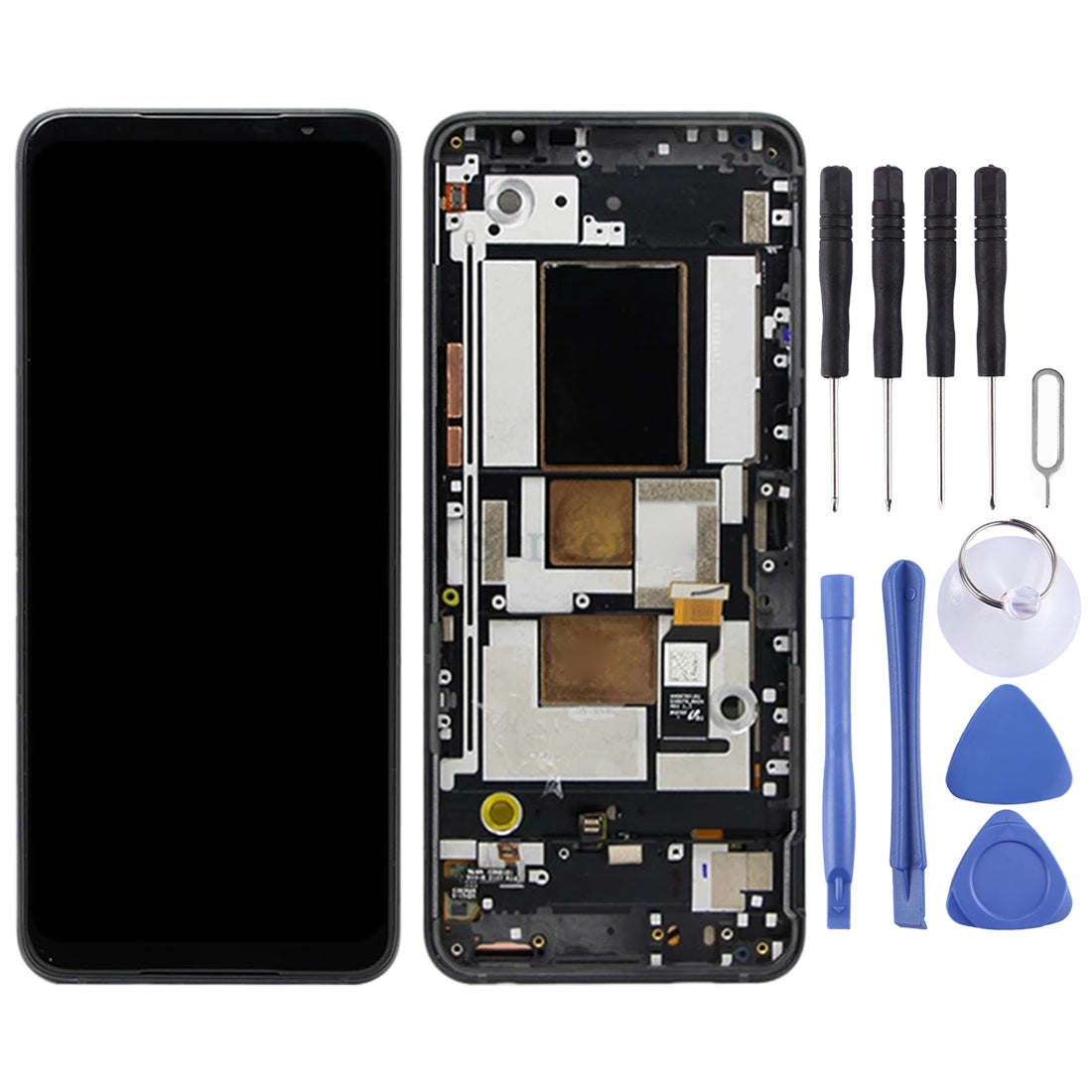 AMOLED LCD Screen for Asus ROG Phone 5 ZS673KS 1B048IN I005DB I005DA Digitizer Full Assembly with Frame?Black