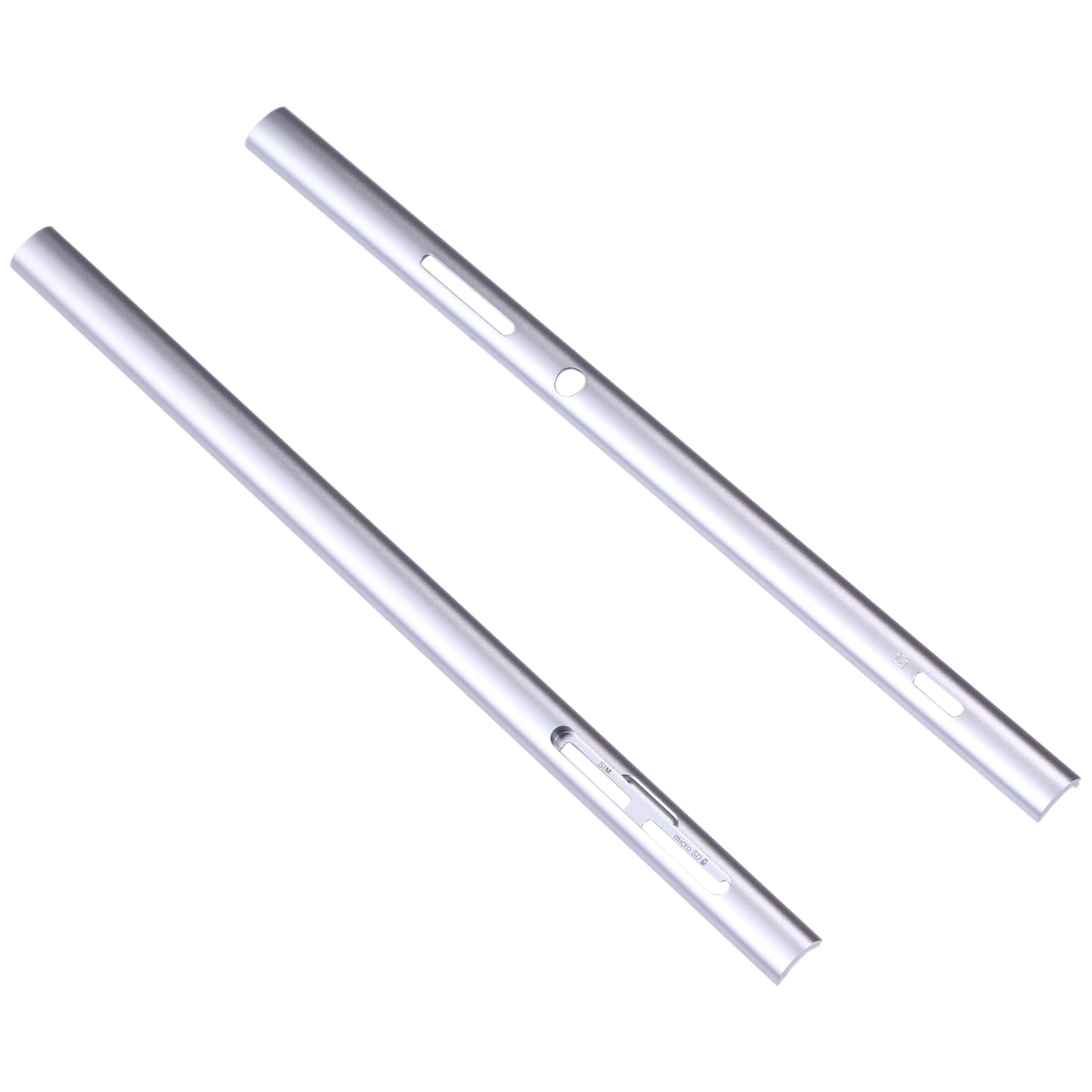 1 Pair Metal Side Part Sidebar For Sony Xperia XA2 Ultra  Silver