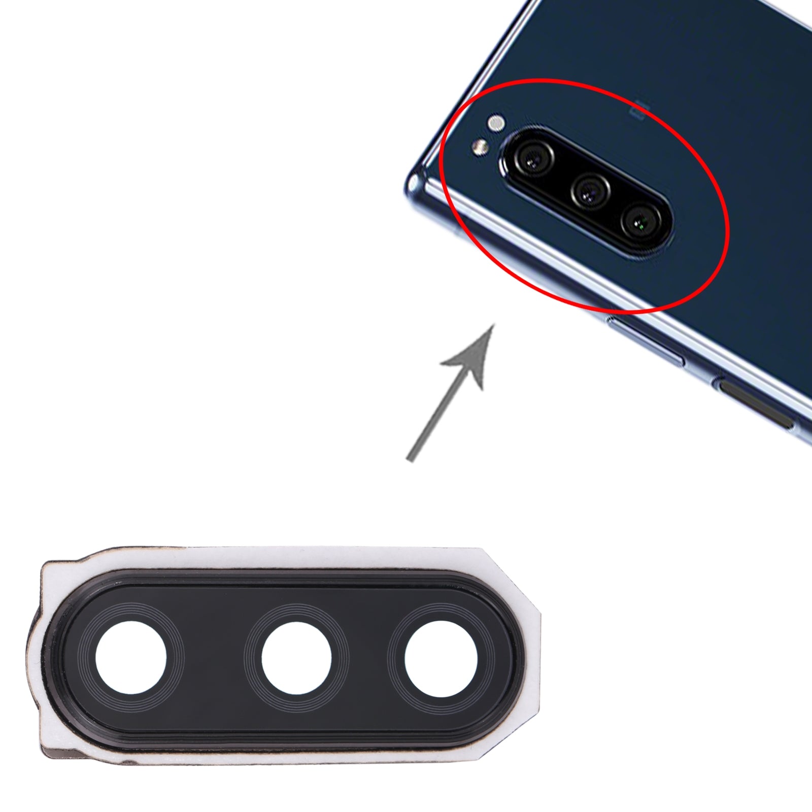 Camera Lens Cover for Sony Xperia 5  Black