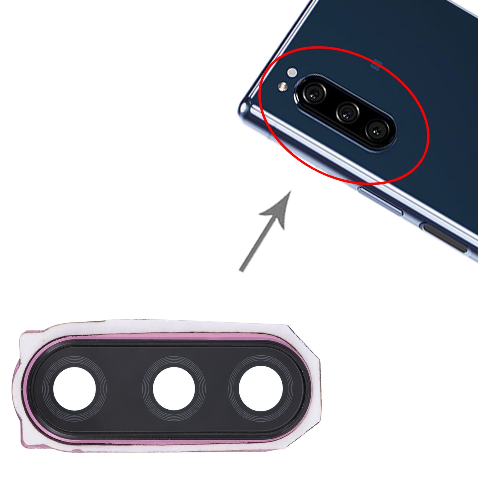 Camera Lens Cover for Sony Xperia 5  Red