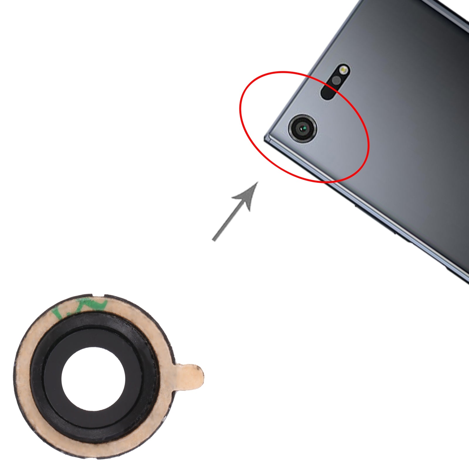 Camera Lens Cover for Sony Xperia XZ   Black