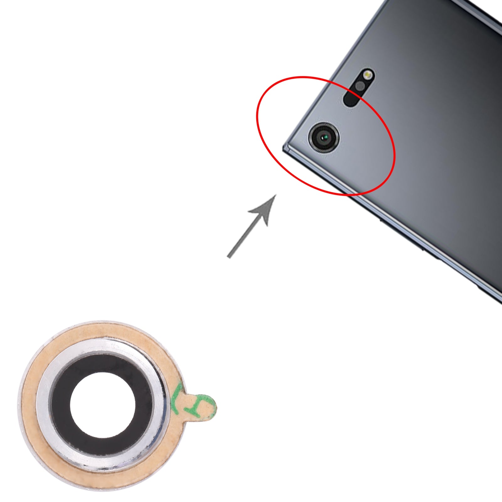 Camera Lens Cover for Sony Xperia XZ   Silver