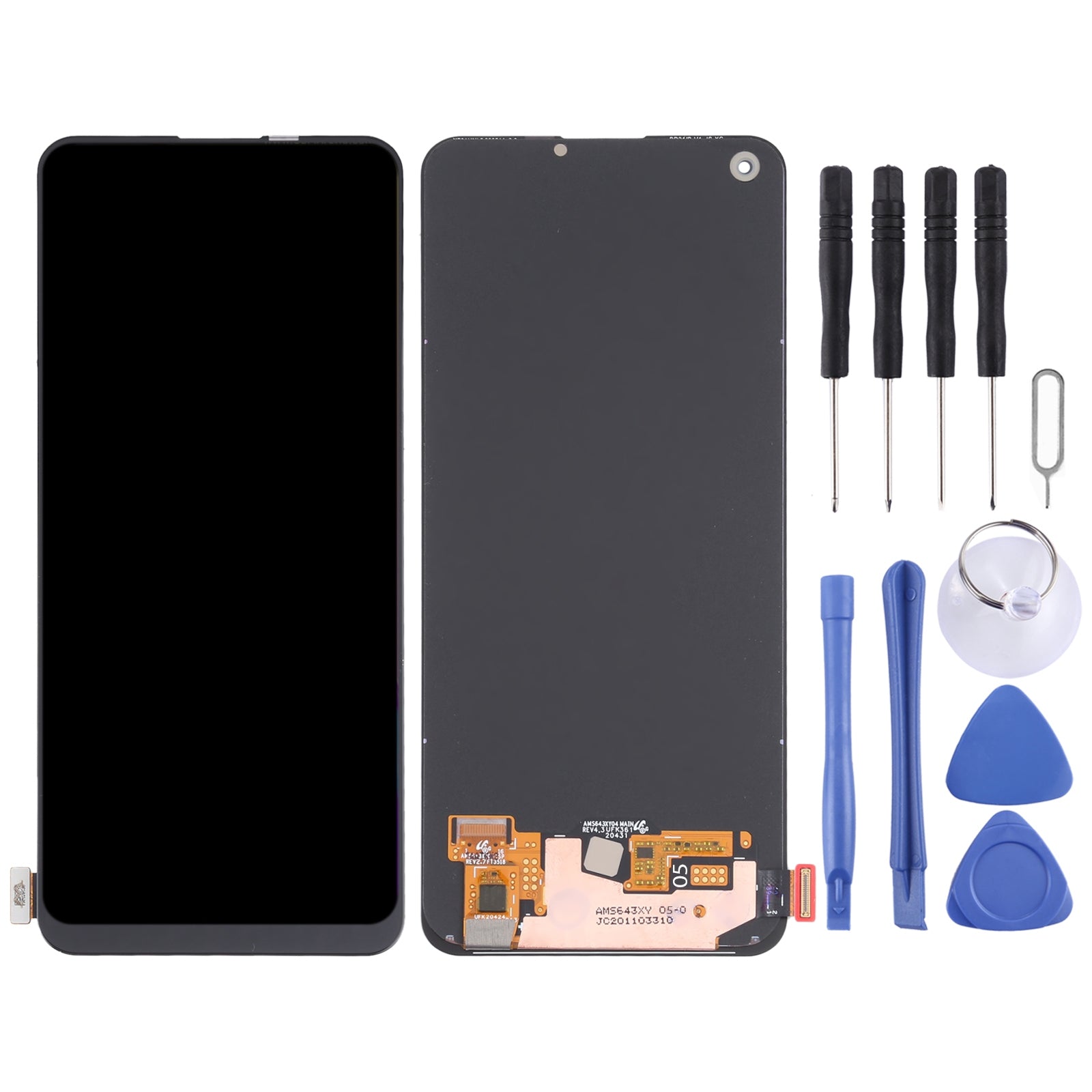 AMOLED Material LCD Screen and Digitizer Full Assembly for OPPO Realme 8