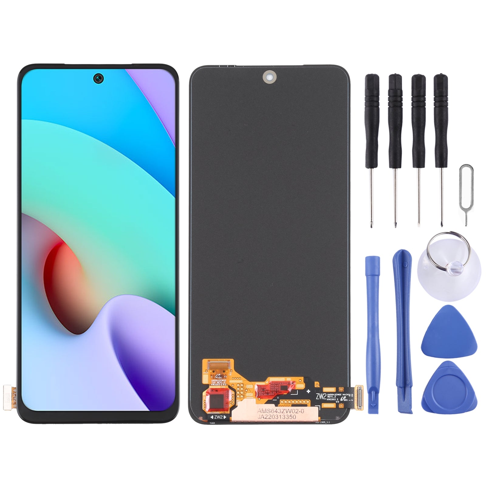 AMOLED Material LCD Screen and Digitizer Full Assembly for Xiaomi Redmi Note 11 4G / Redmi Note 11S 4G/Poco M4 Pro