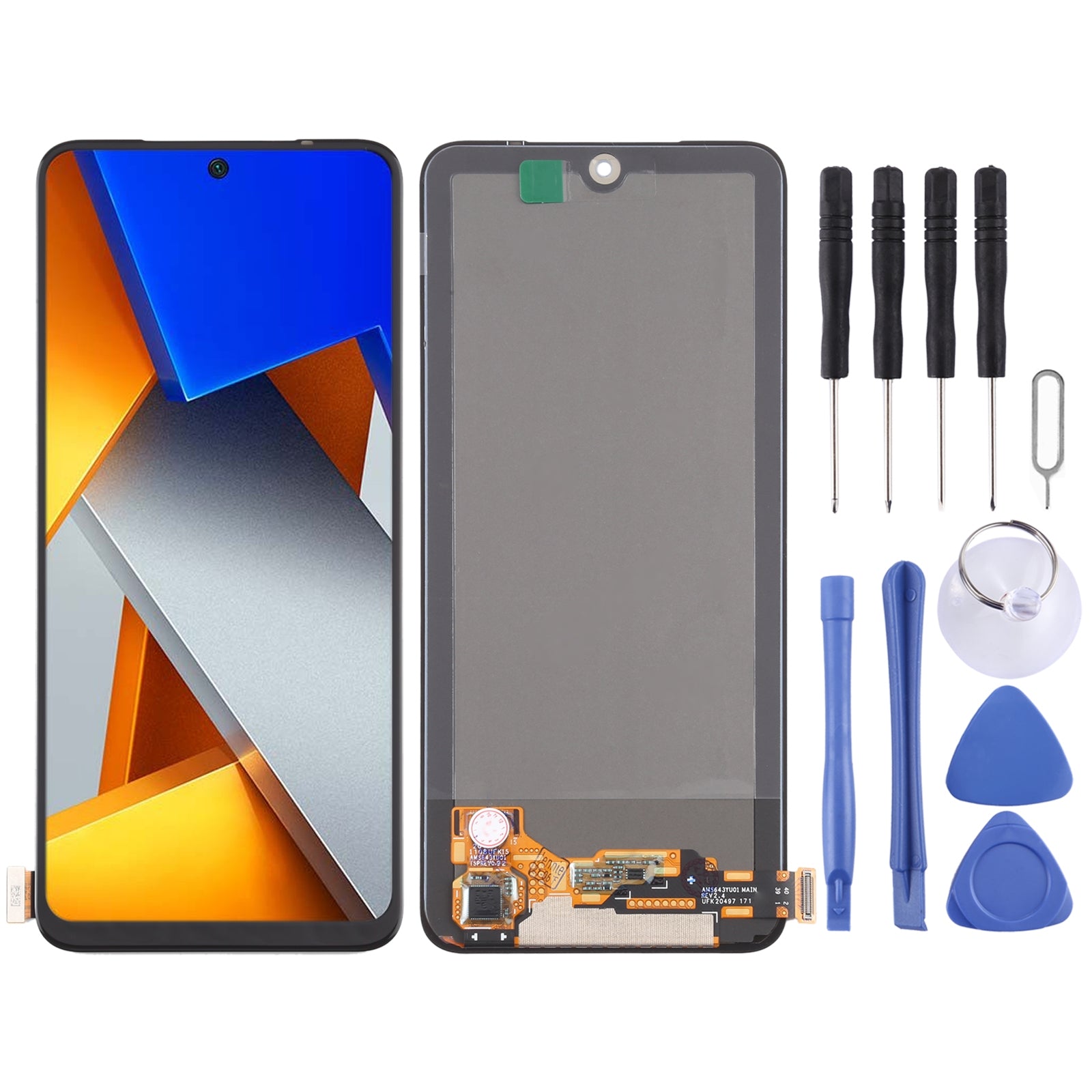 AMOLED Material LCD Screen and Digitizer Full Assembly for Xiaomi Poco M4 Pro