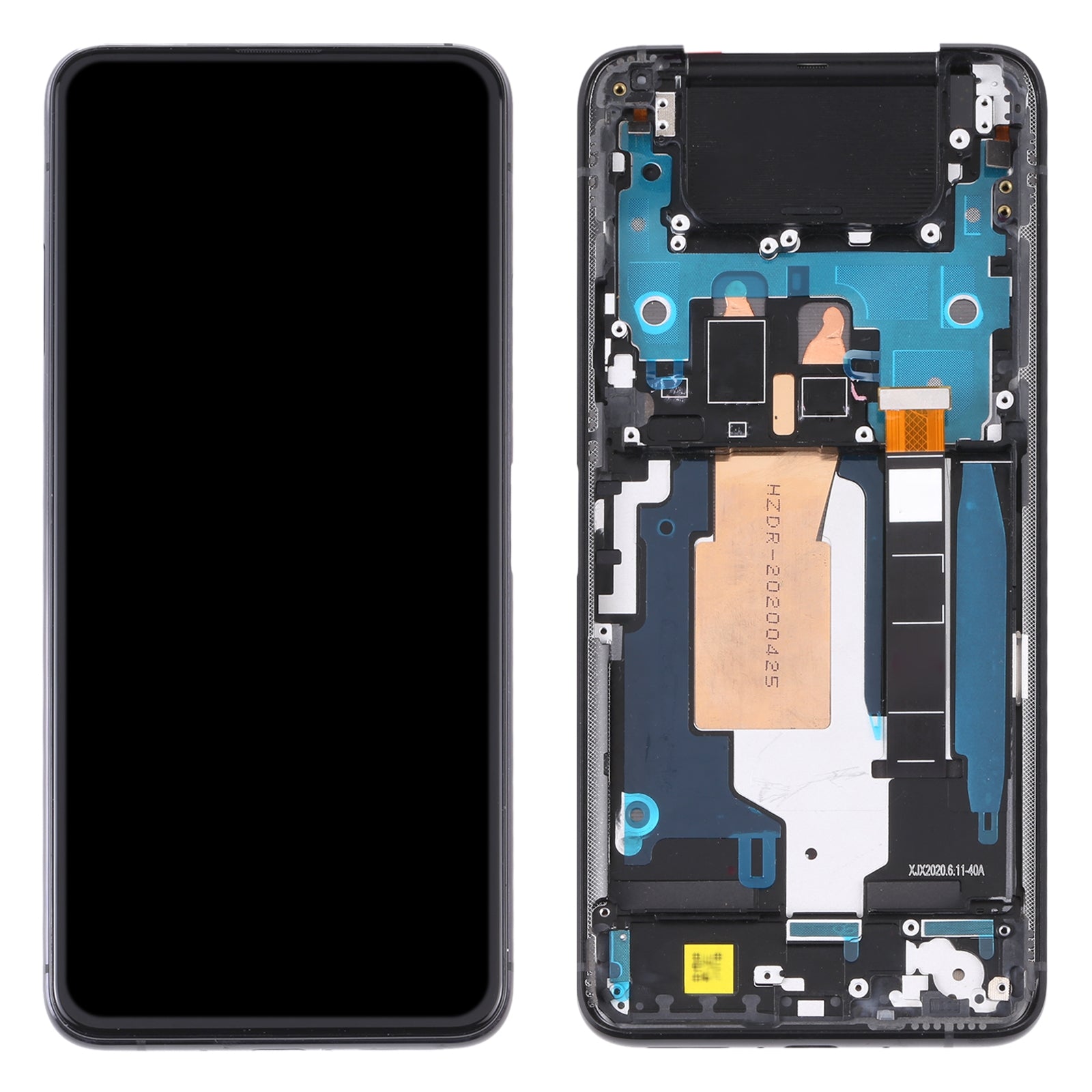 90Hz AMOLED LCD Screen for Asus Zenfone 7 Pro / Zenfone 7 ZS670KS ZS671KS Digitizer Full Assembly with Frame?Black