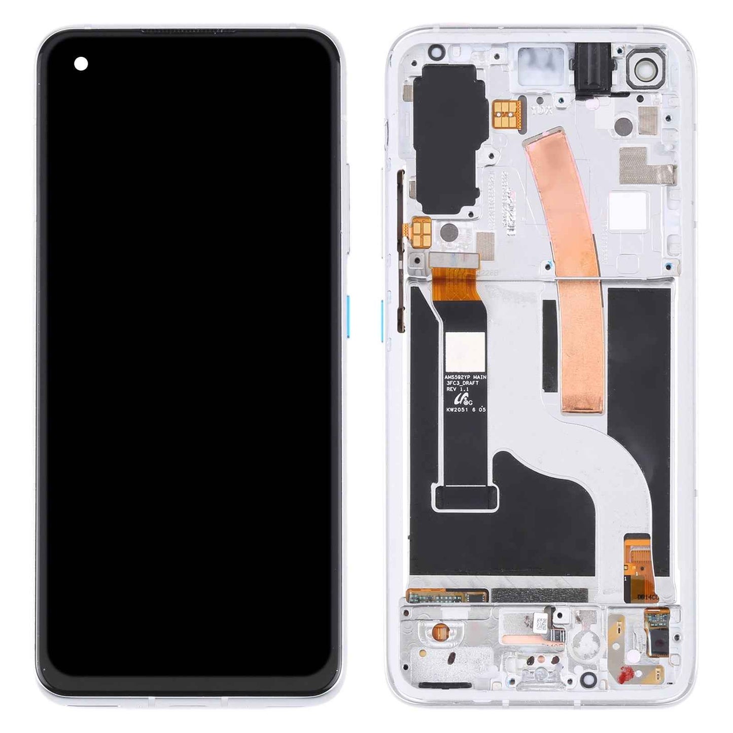 AMOLED LCD Screen for Asus Zenfone 8 ZS590KS Digitizer Full Assembly with Frame?Silver
