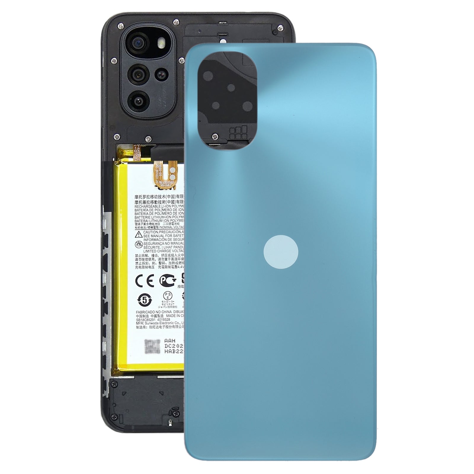 Battery Back Cover for Motorola Moto G22 Blue