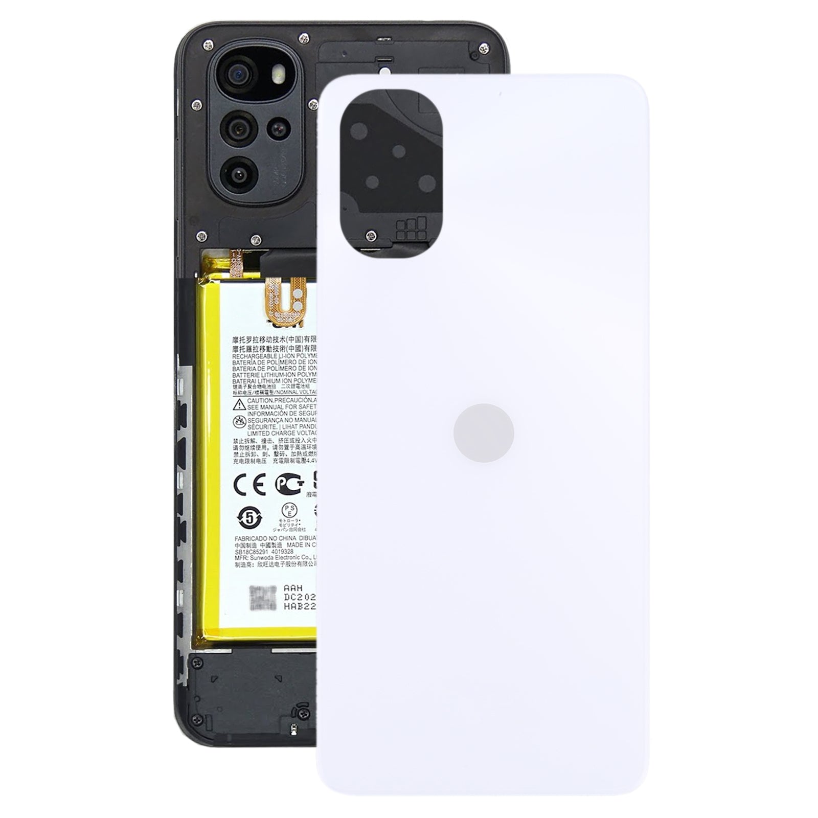 Battery Back Cover for Motorola Moto G22 White