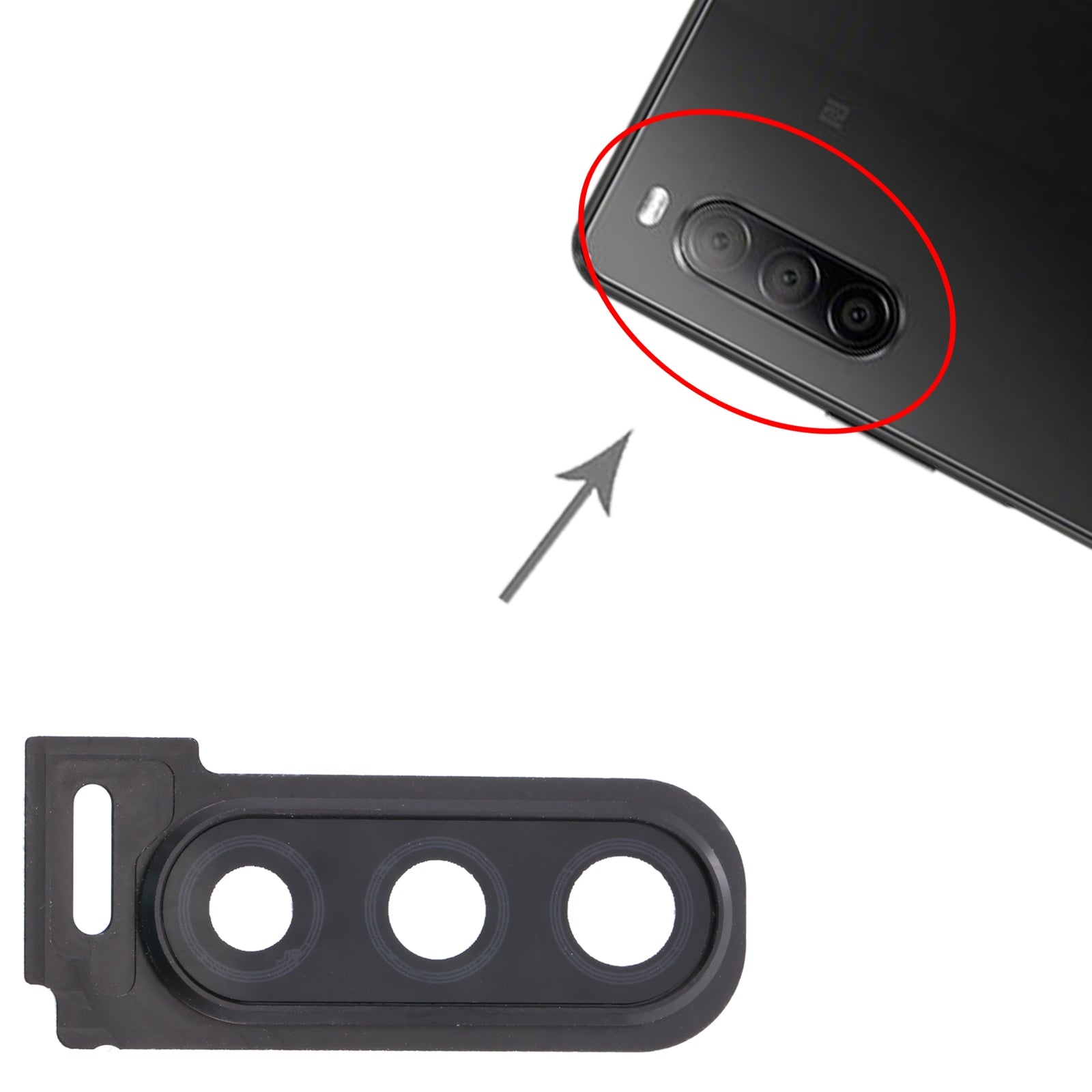 Camera Lens Cover for Sony Xperia 10 II  Black