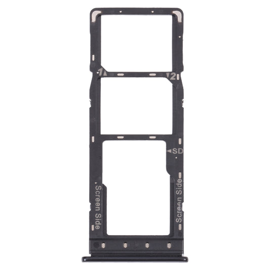 For Infinix Zero 8i X687B SIM Card Tray + SIM Card Tray + Micro SD Card Tray  Black