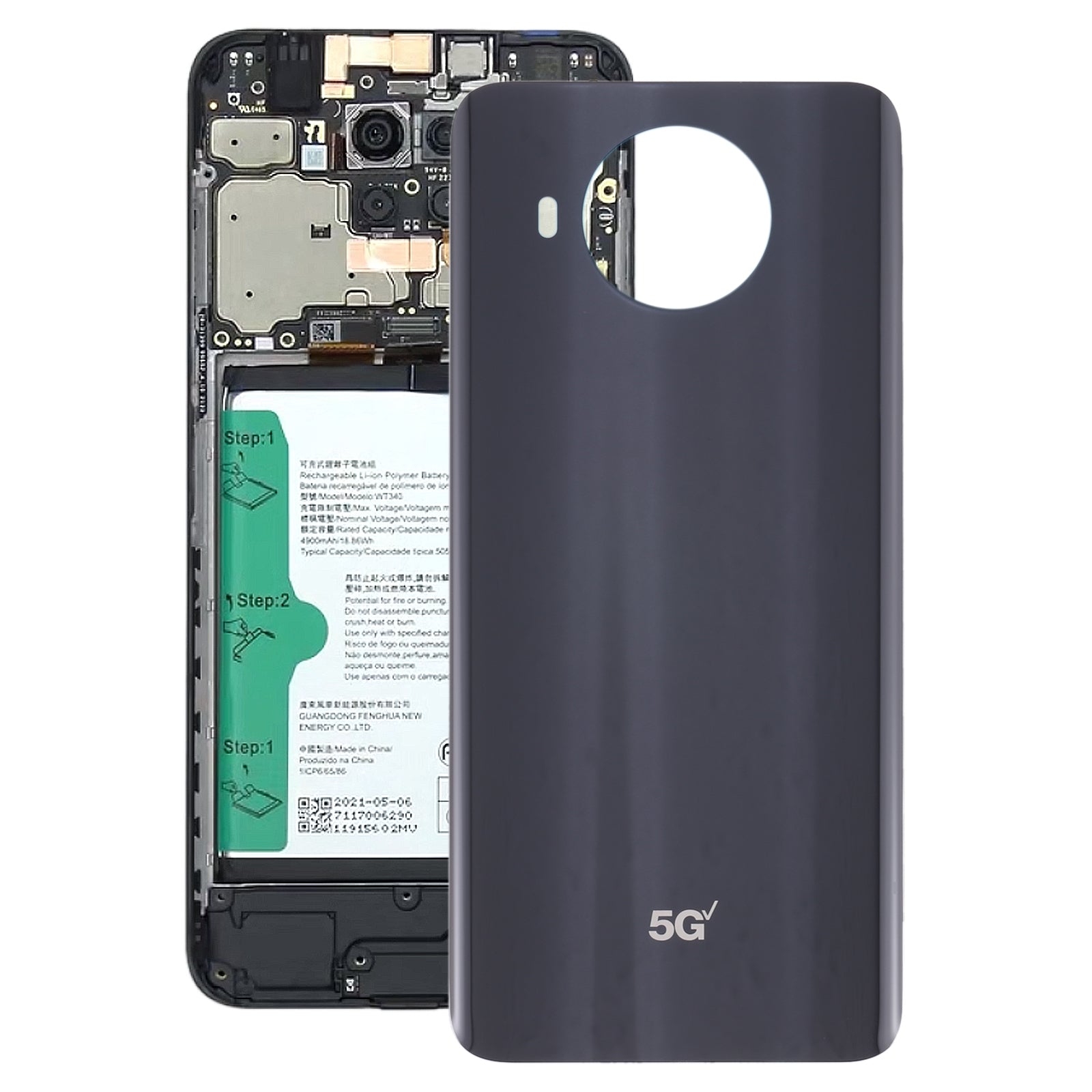Battery Back Cover for Nokia 8 V 5G UW Black