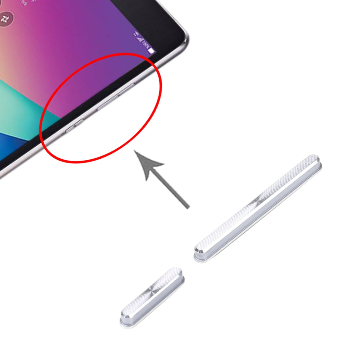 For Asus ZenPad Z8s ZT582KL P00J Power Button and Volume Control Button Silver