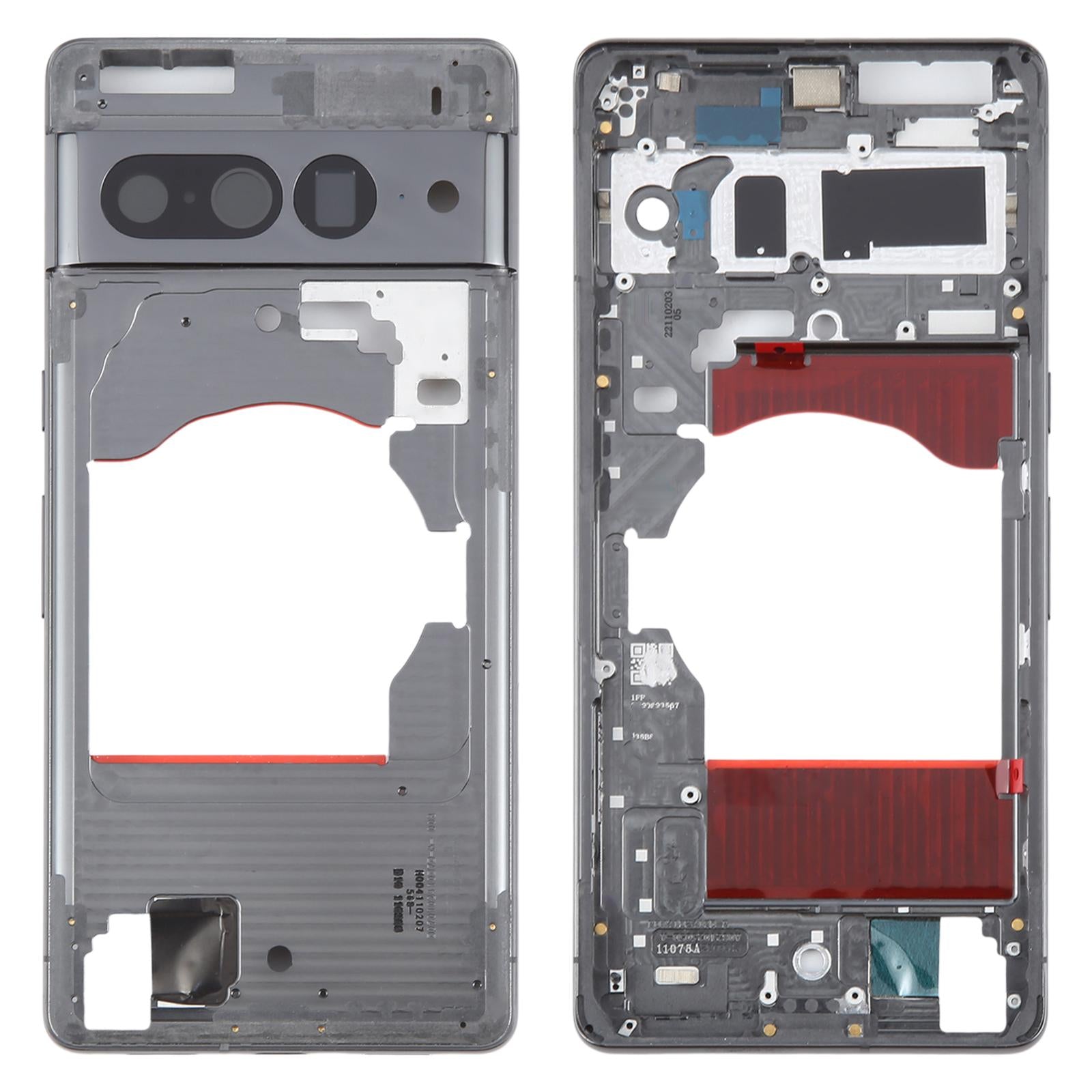 For Google Pixel 7 Pro Front Housing LCD Frame Bezel Plate Black